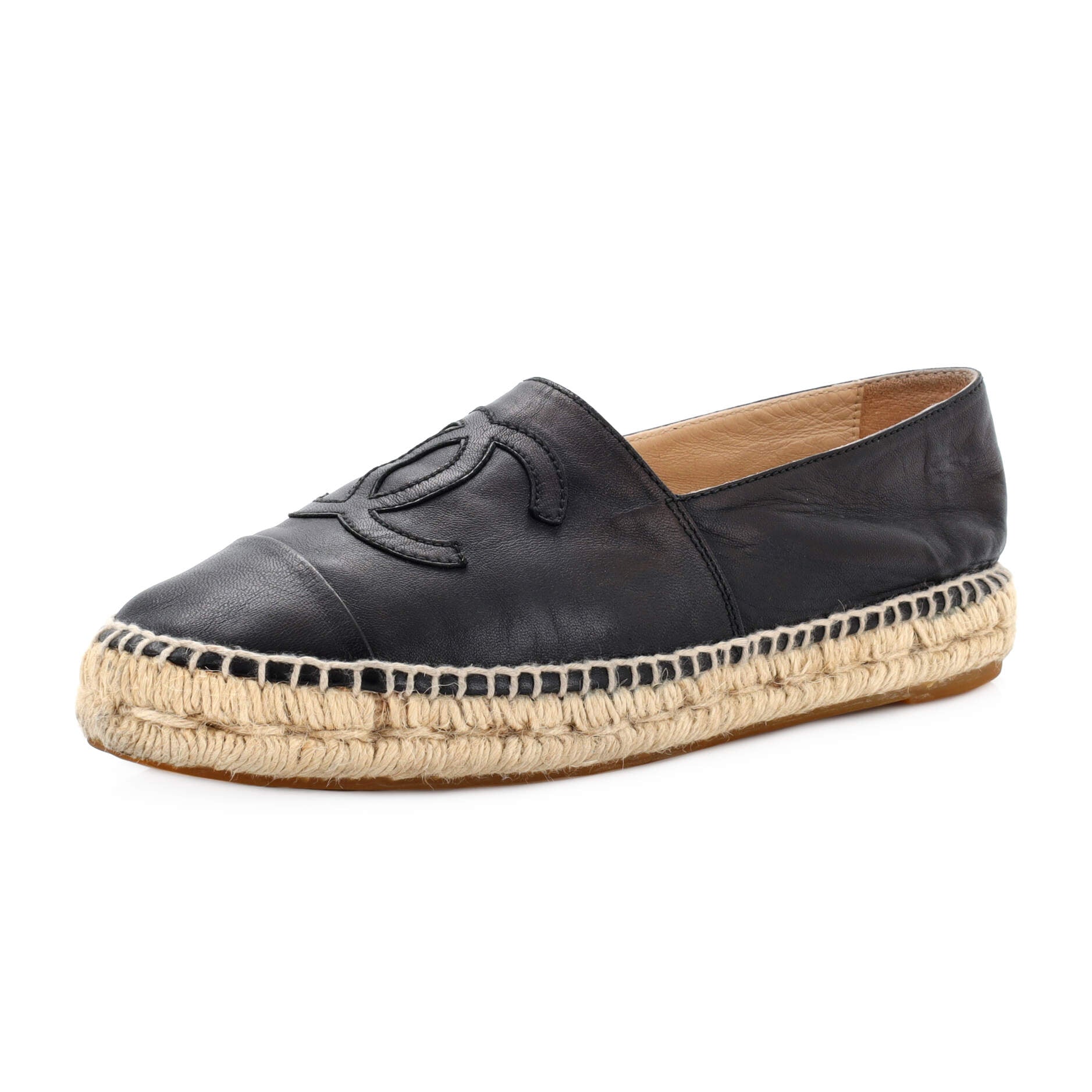 Women's CC Cap Toe Espadrilles Leather