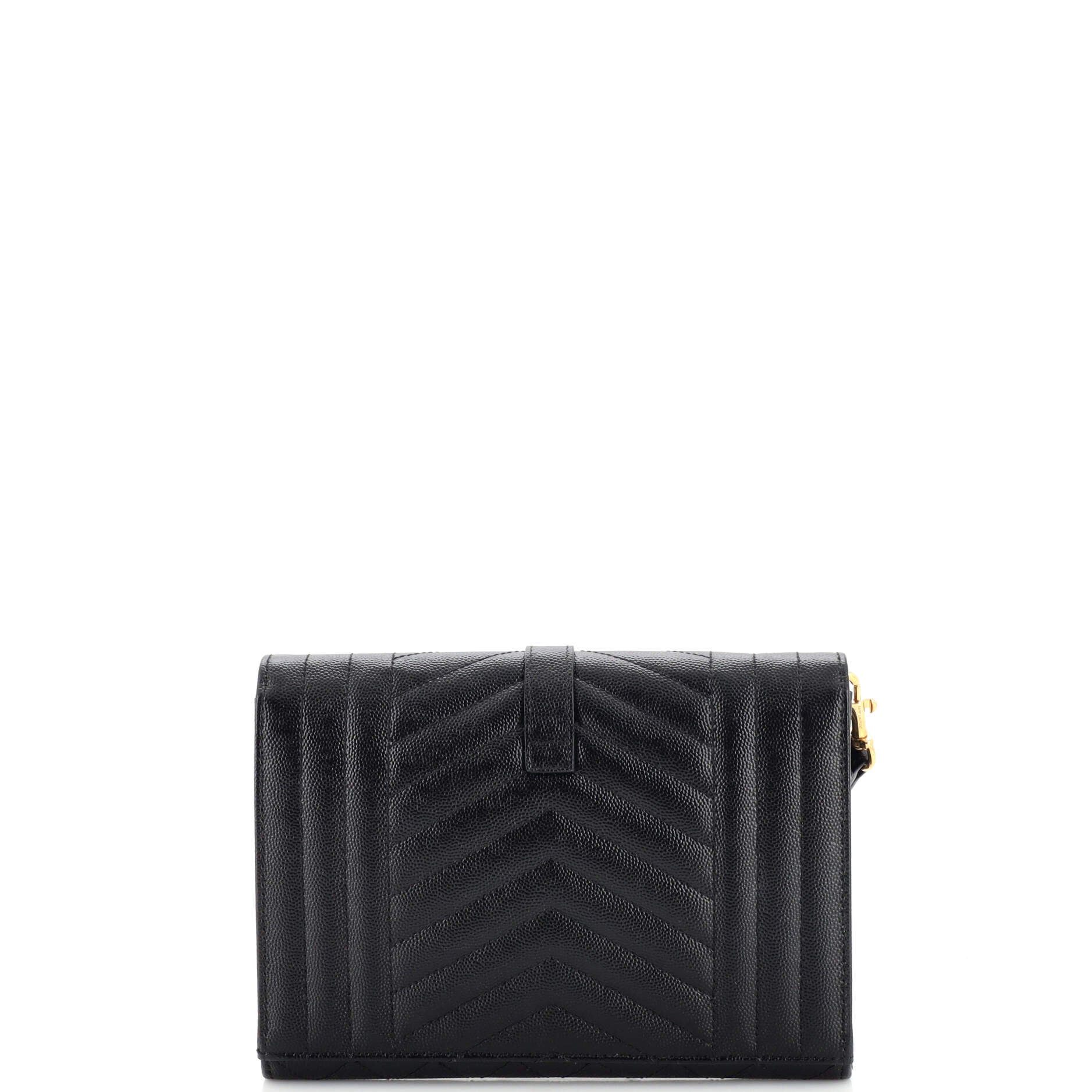 Classic Monogram Envelope Wristlet Clutch Mixed Matelasse Leather