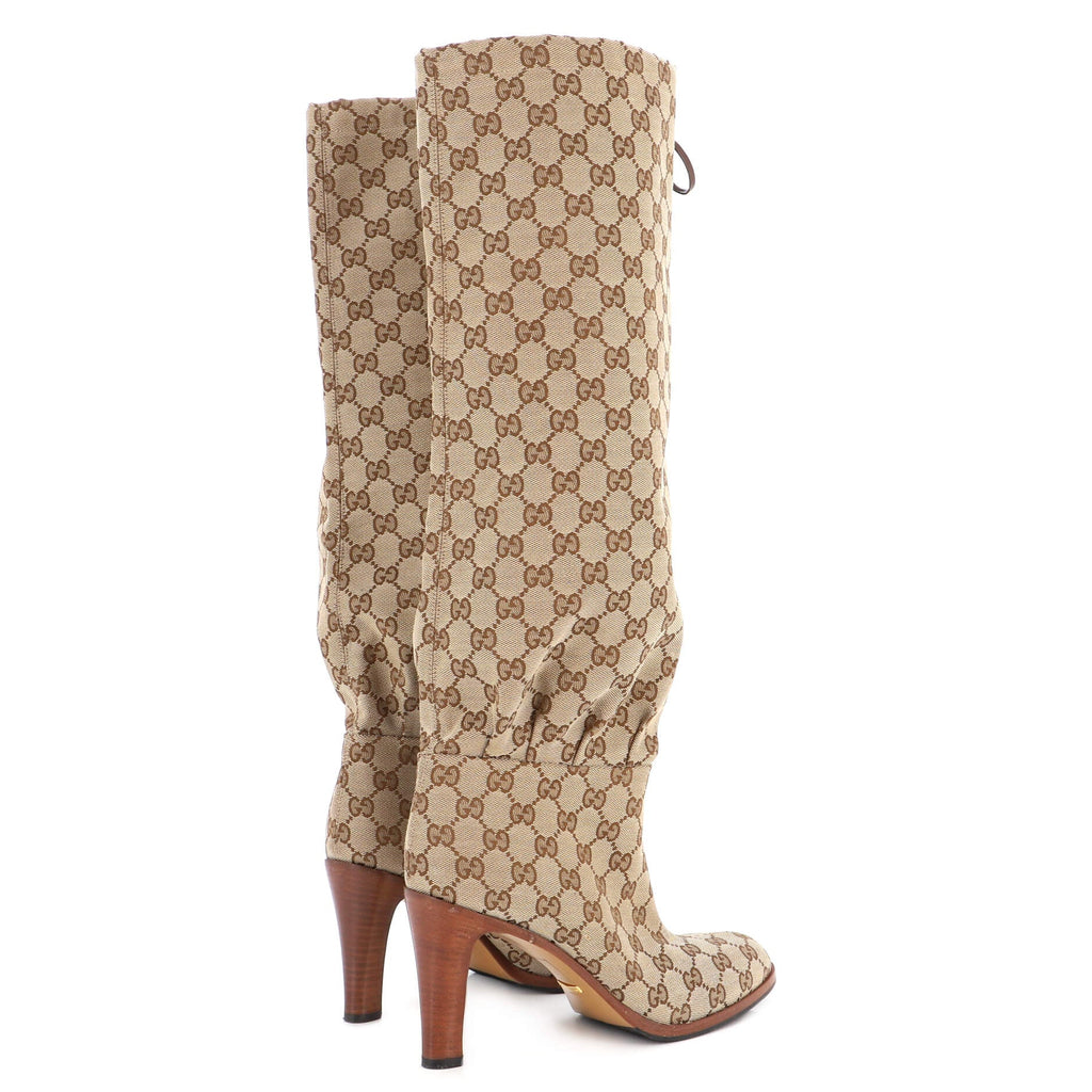 Women's Lisa Knee High Boots GG Canvas