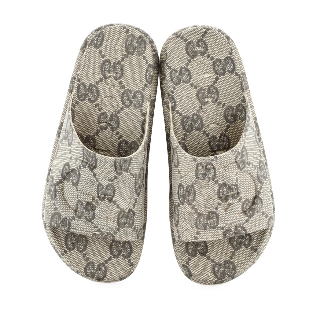 Interlocking G Platform Slide Sandals GG Rubber