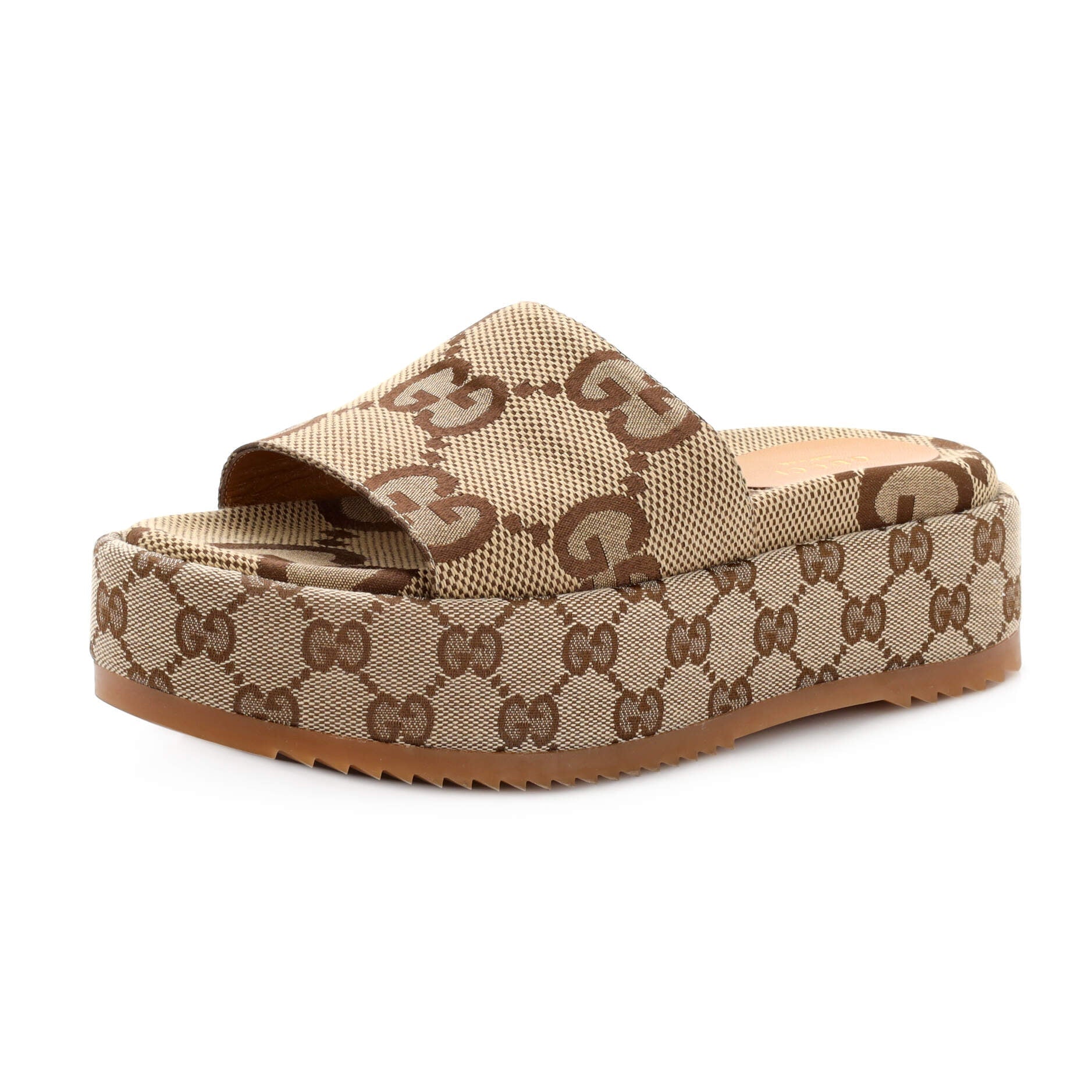 Women's Angelina Platform Slide Sandals GG Canvas