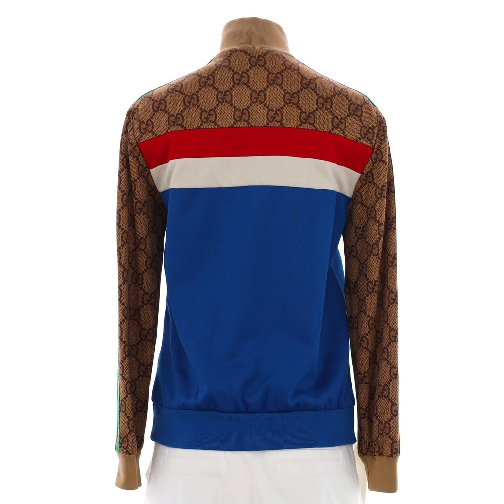 Zip Track Jacket GG Polyester and Cotton Blend