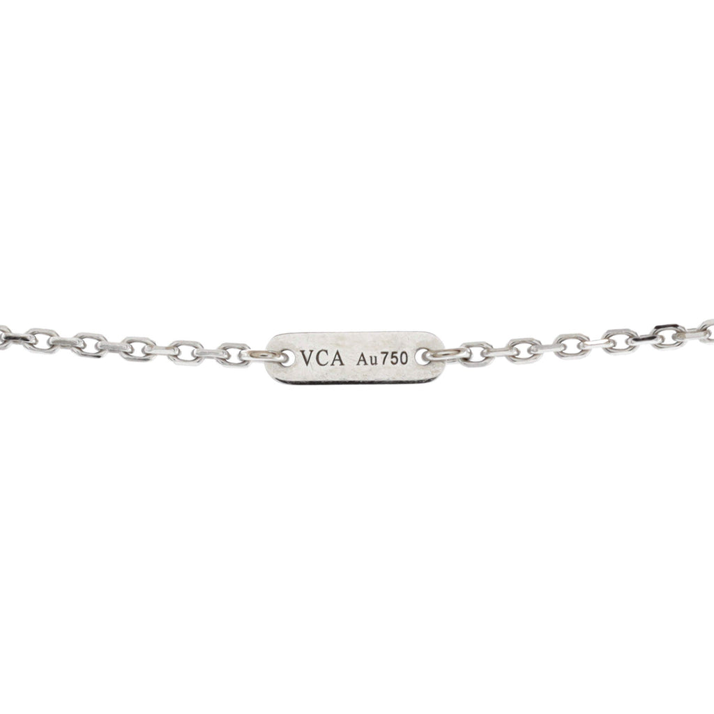 Sweet Alhambra Pendant Necklace 18K White Gold with Diamonds