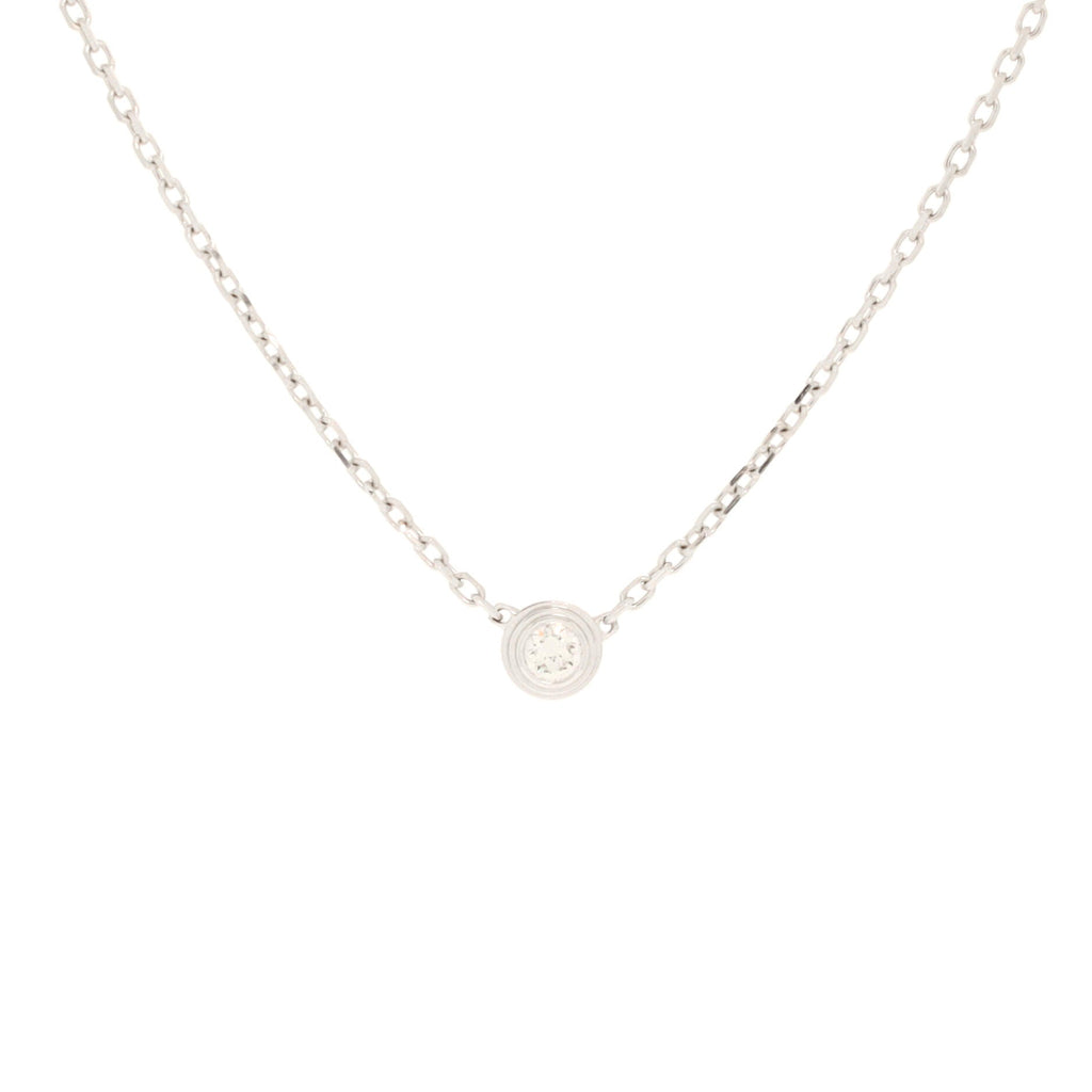 D'Amour Pendant Necklace 18K White Gold and Diamond XS