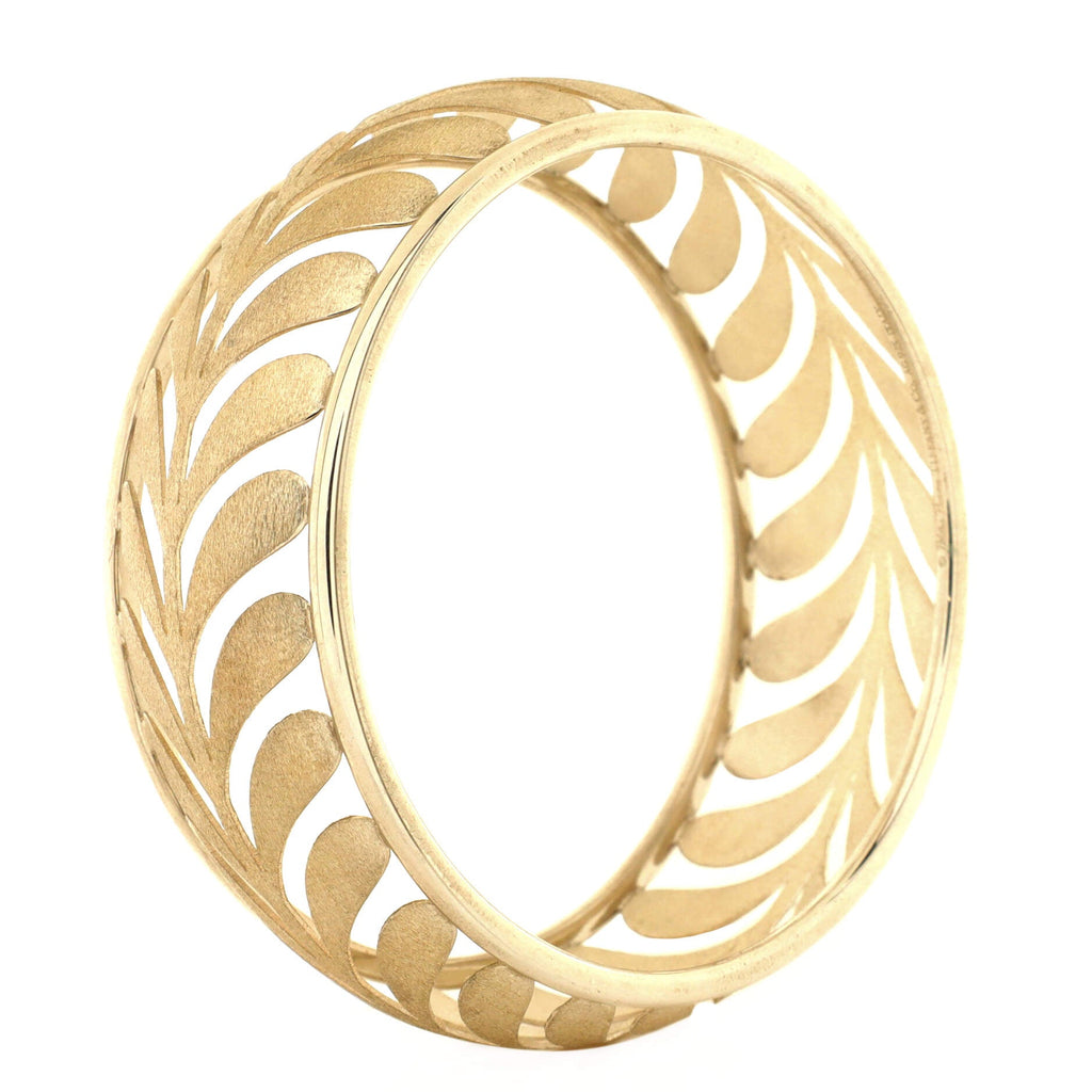 Paloma Picasso Villa Palm Leaf Bangle Bracelet Sterling Silver Wide