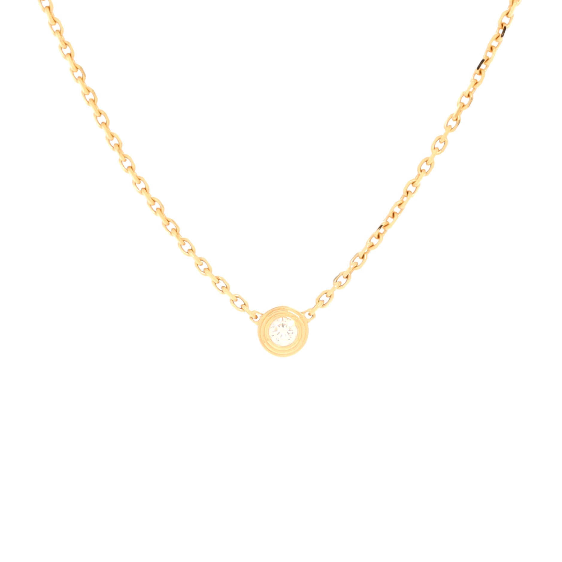 Cartier D'Amour Pendant Necklace 18K Yellow Gold and Diamond XS