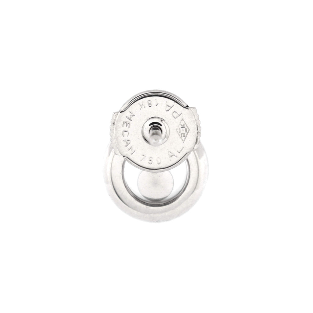 Happy Diamonds Icon Round Stud Earrings 18K White Gold with Floating Diamond
