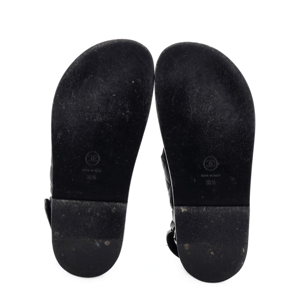 Women's Velcro Dad Sandals Quilted Leather