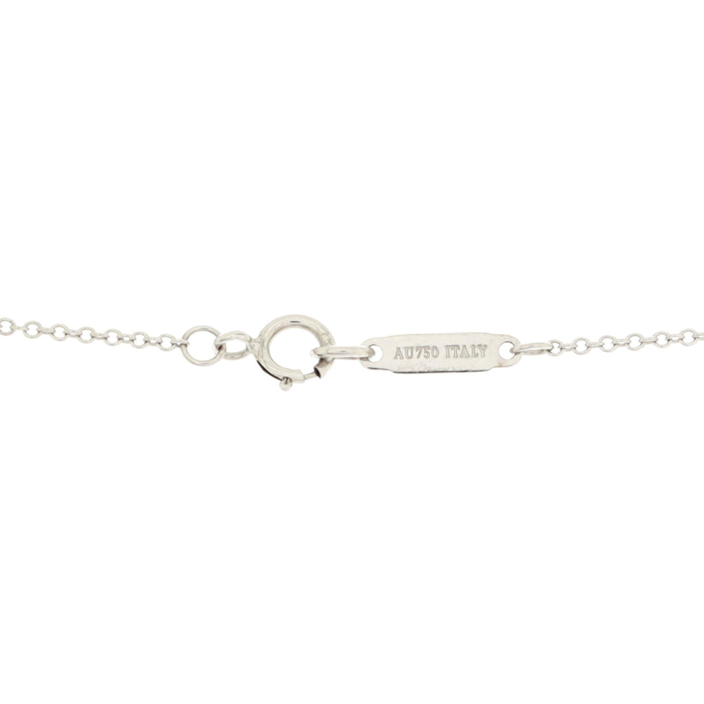 Atlas Open Medallion Pendant Necklace 18K White Gold with Pave Diamonds Large