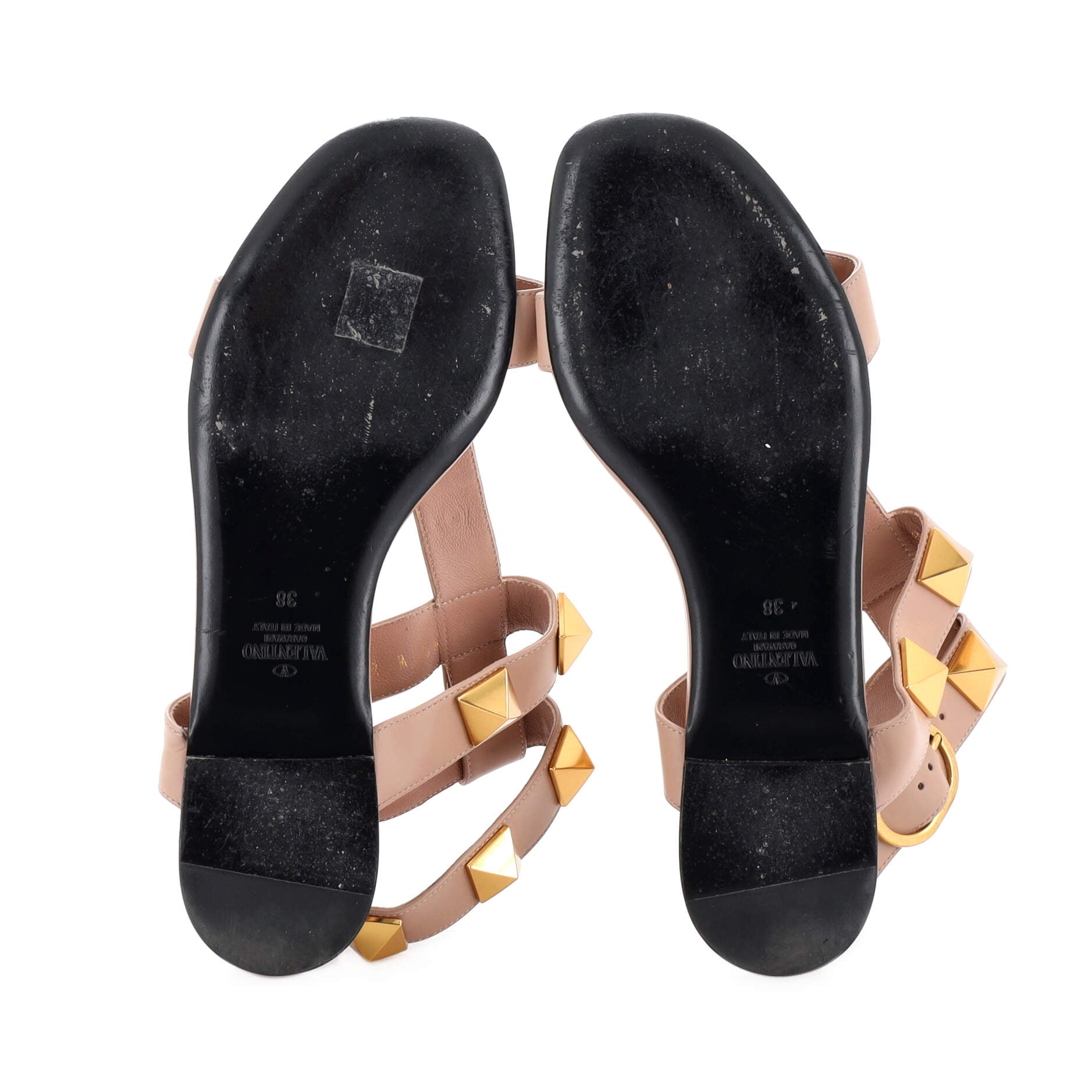 Women's Roman Stud Ankle Strap Sandals Leather