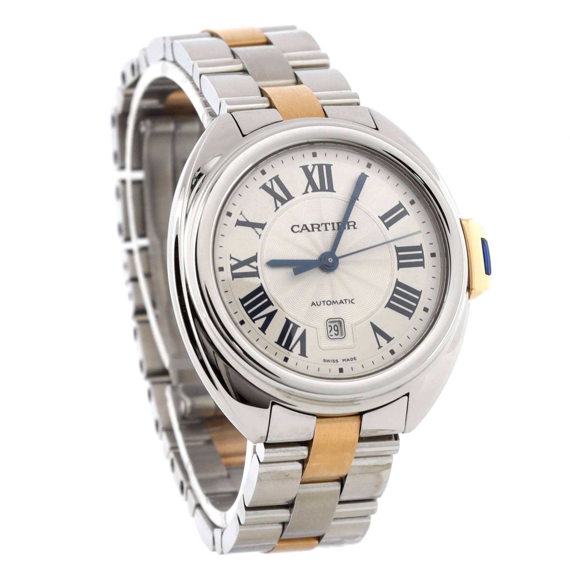 Cle de Cartier Automatic Watch Stainless Steel and Rose Gold 31