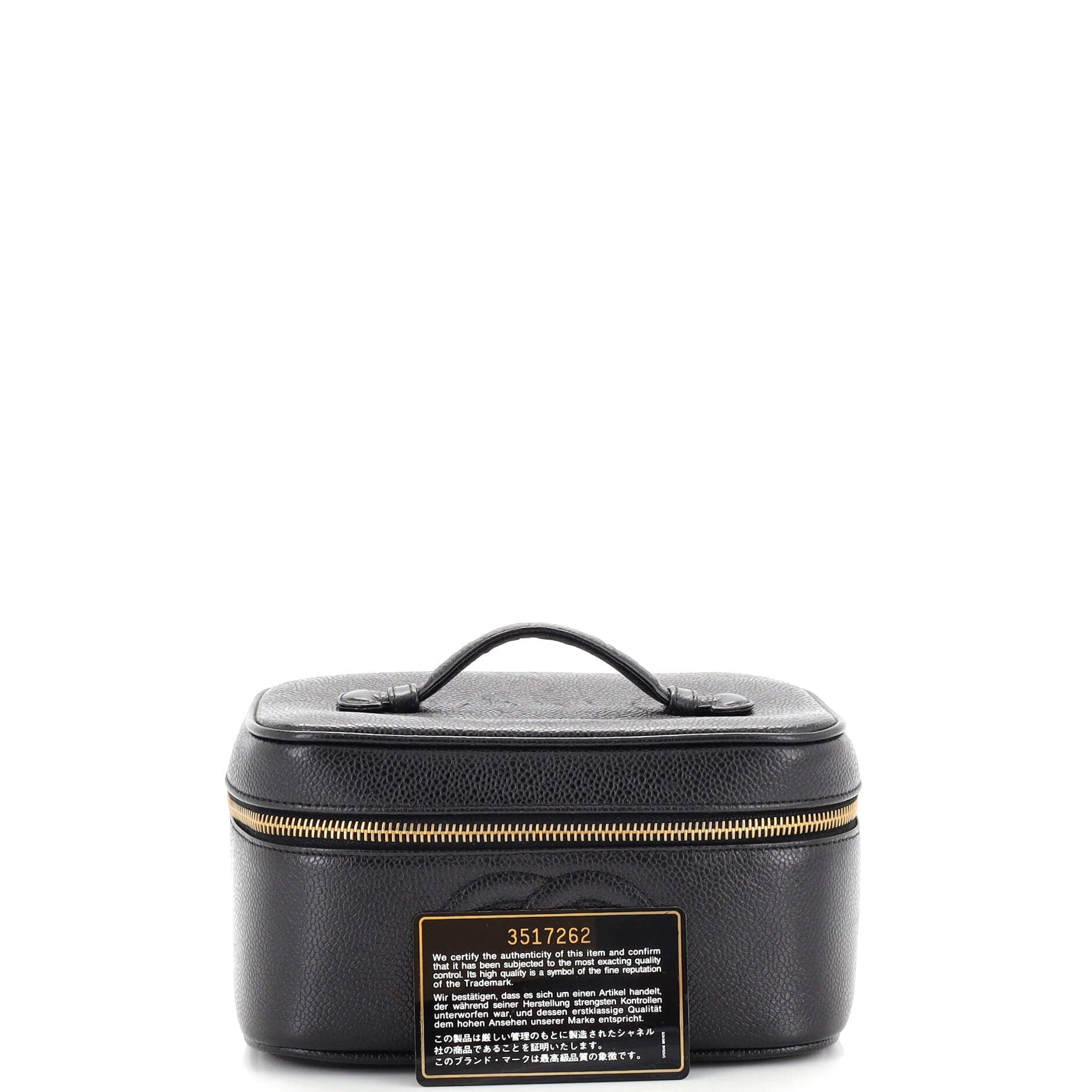 Vintage Timeless Cosmetic Case Caviar Medium