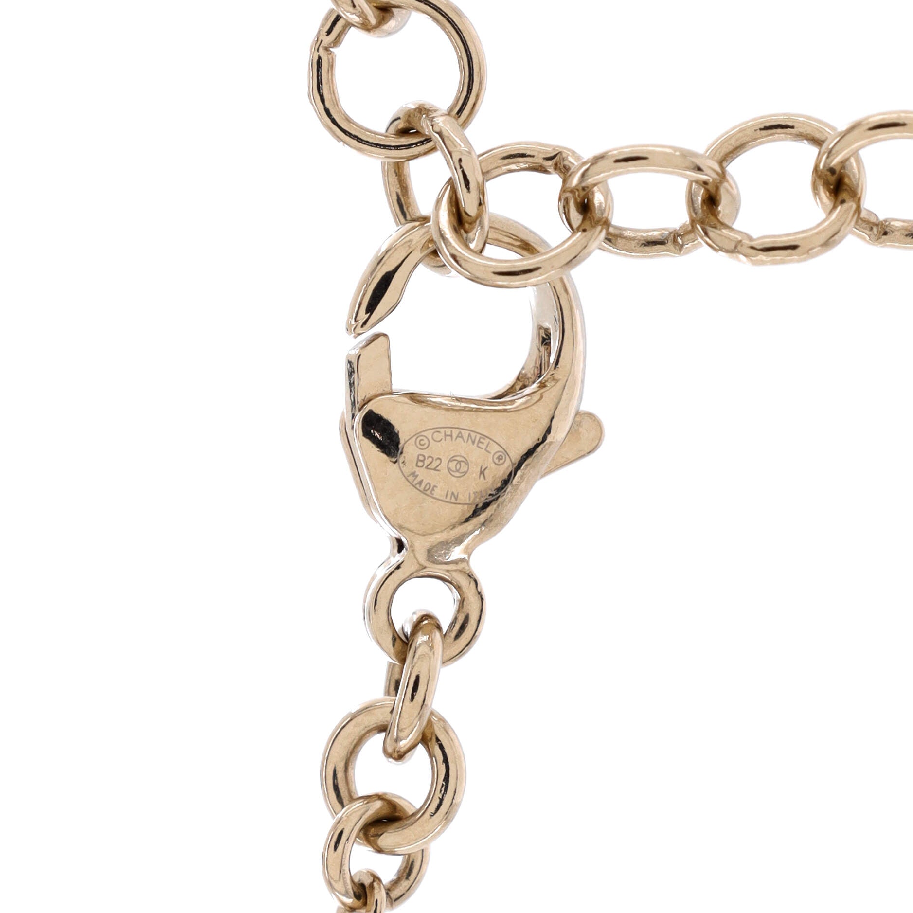 CC Flower Chain Drop Pendant Necklace Metal with Faux Pearls and Crystals