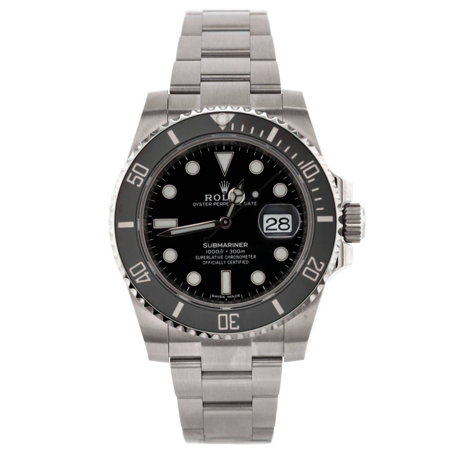 Oyster Perpetual Submariner Date Automatic Watch Stainless Steel and Cerachrom 40