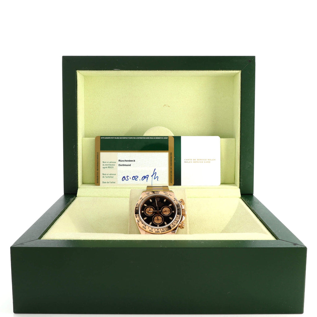Oyster Perpetual Cosmograph Daytona Black Automatic Watch Rose Gold 40