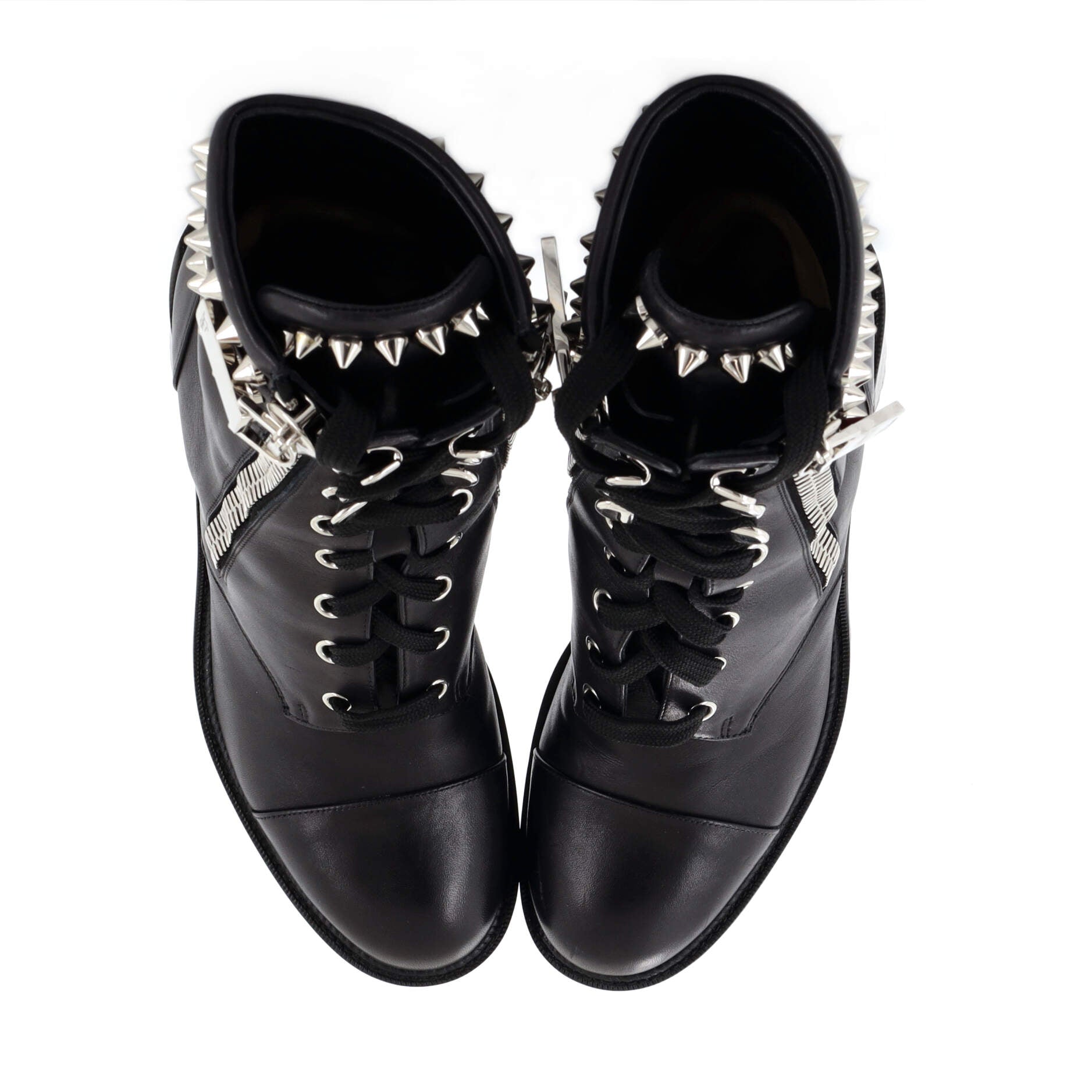 Women's Winter Spikes Heeled Boots Leather 70
