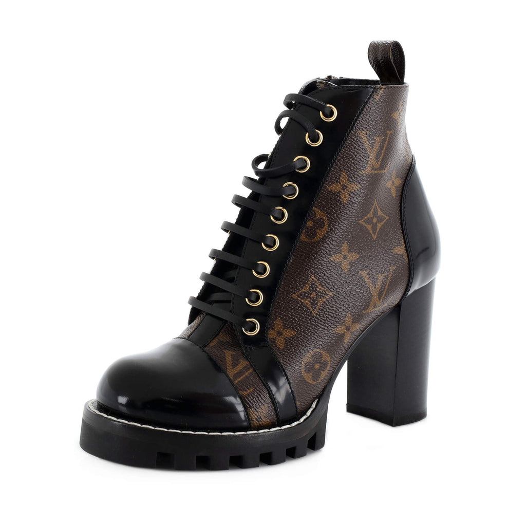 Women's Star Trail Ankle Boots Monogram Canvas with Patent