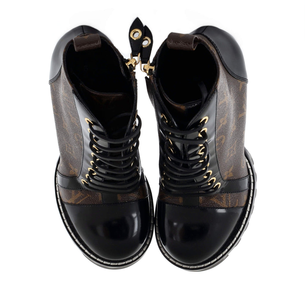Women's Star Trail Ankle Boots Monogram Canvas with Patent