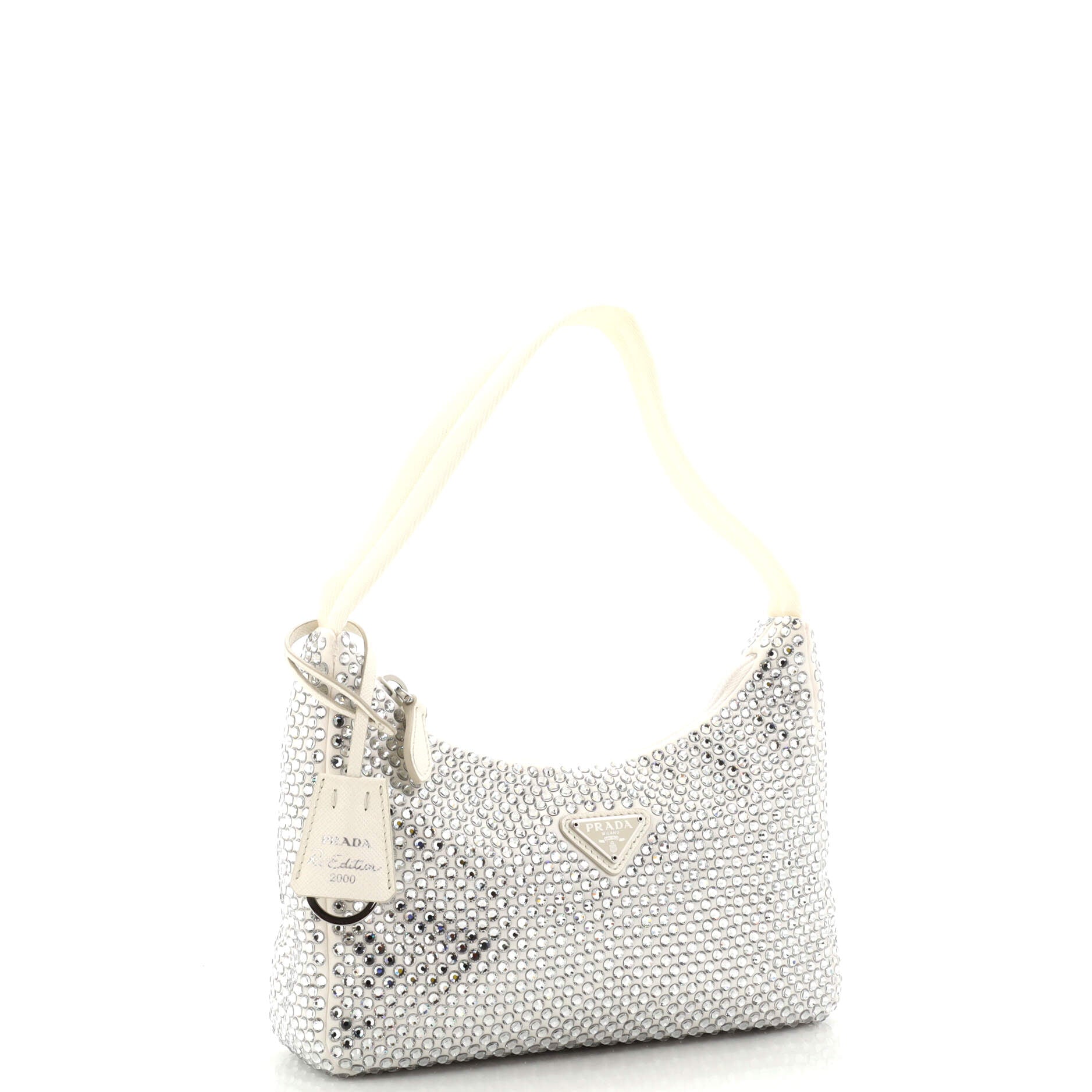 Re-Edition 2000 Hobo Crystal Embellished Satin Mini