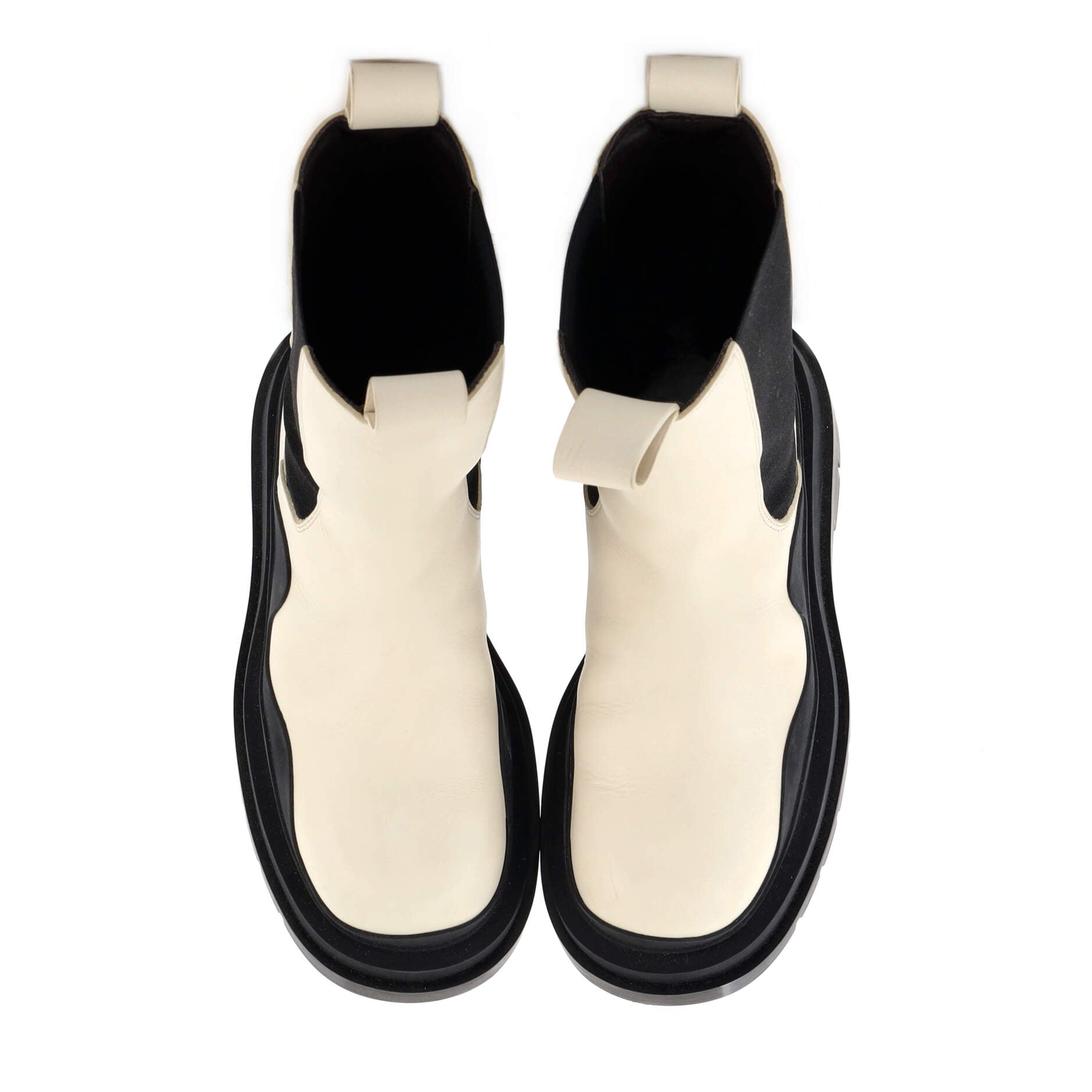 Women's Tire Chelsea Boots Leather and Rubber