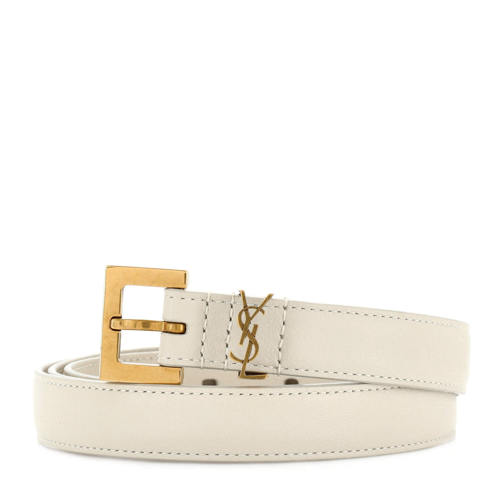 Classic Monogram Square Buckle Belt Leather Thin 90