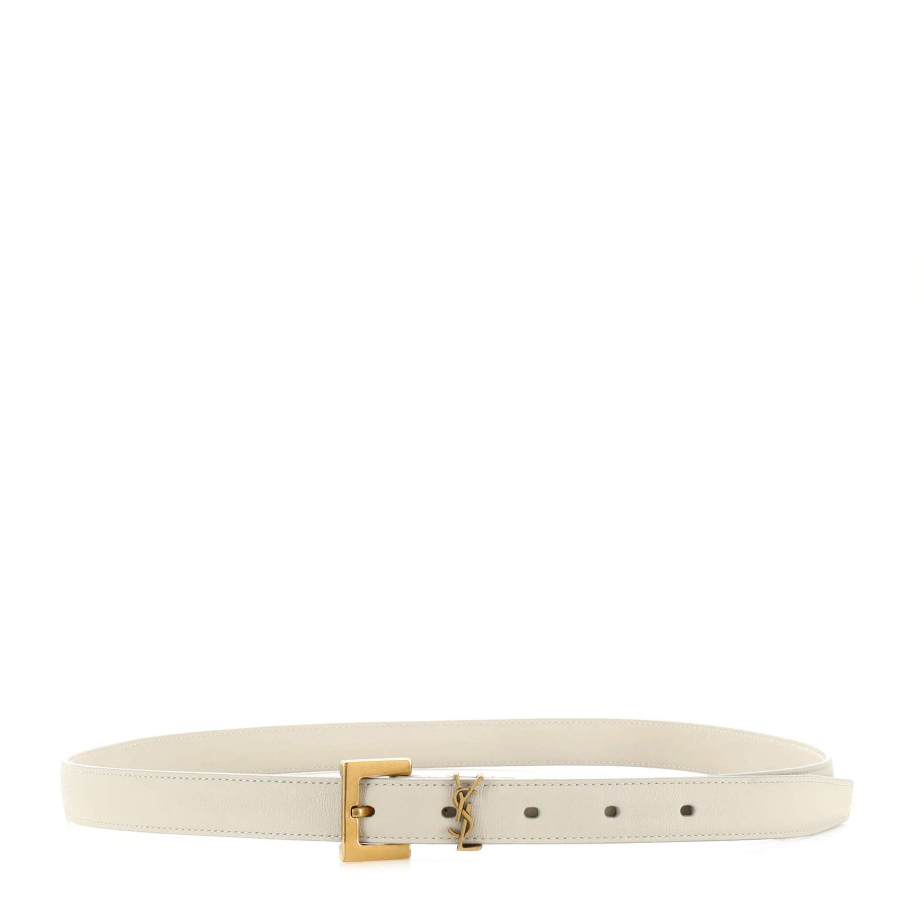 Classic Monogram Square Buckle Belt Leather Thin 90