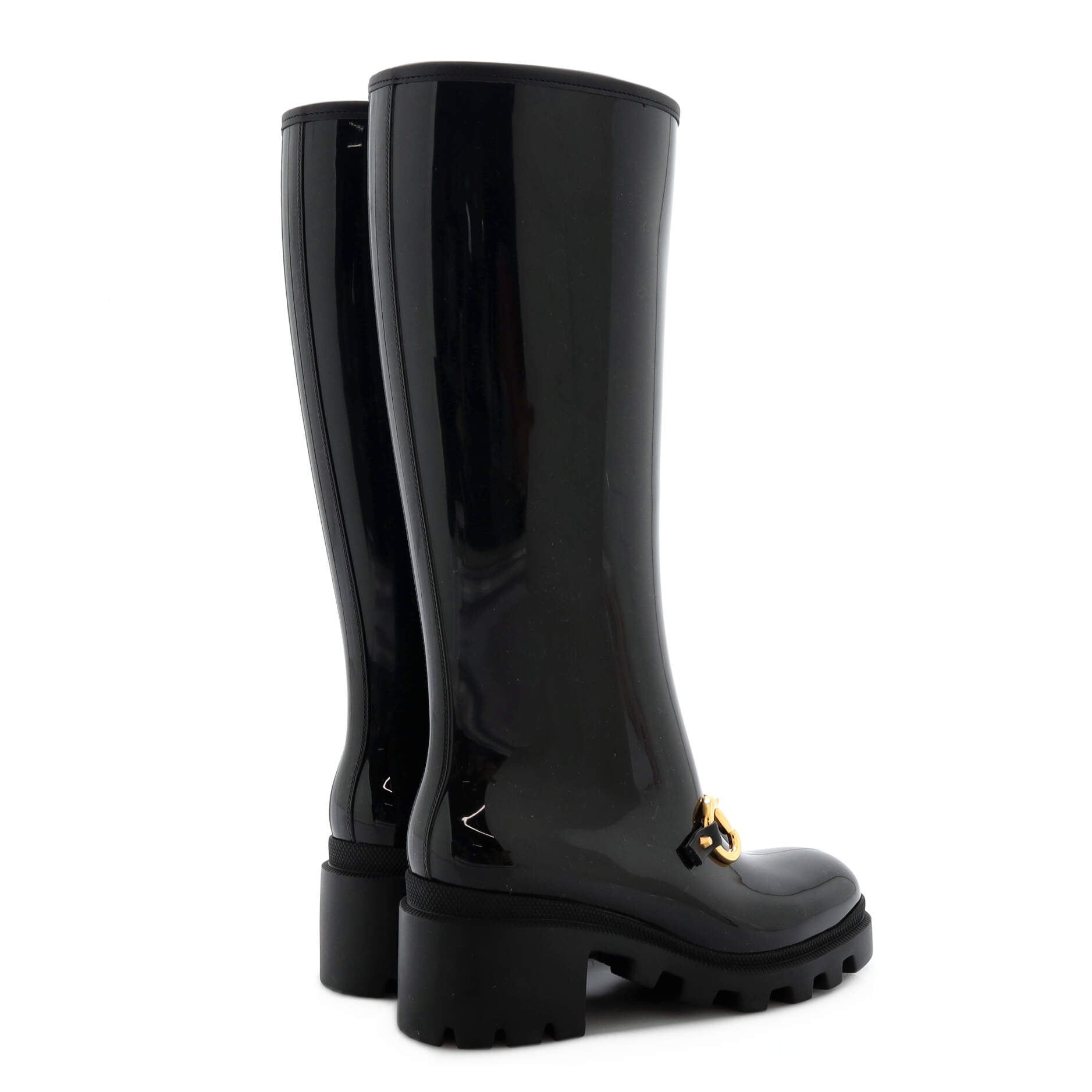 Women's Horsebit Knee High Boots (Outlet) Rubber