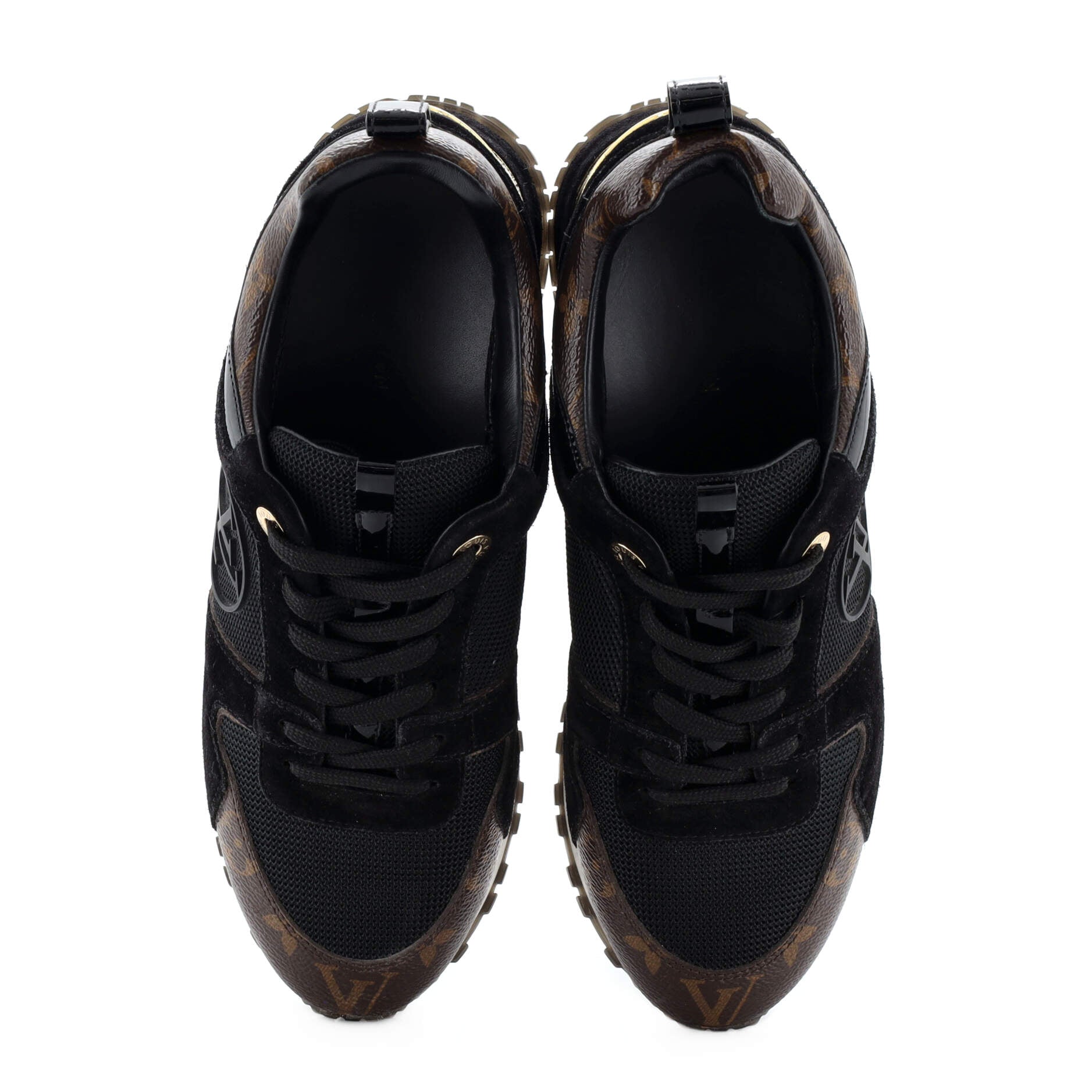 Women's Run Away Sneakers Mesh with Monogram Canvas and Suede