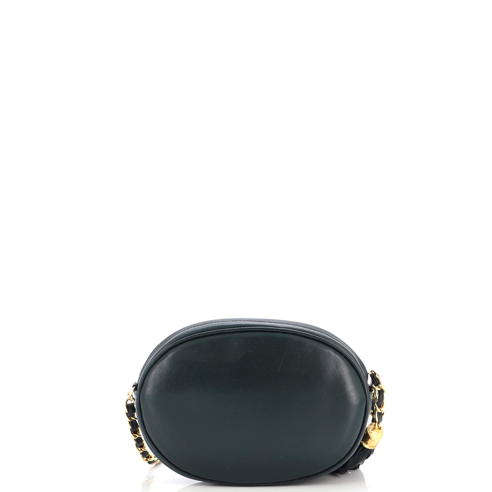 Vintage Oval CC Tassel Crossbody Bag Leather Mini