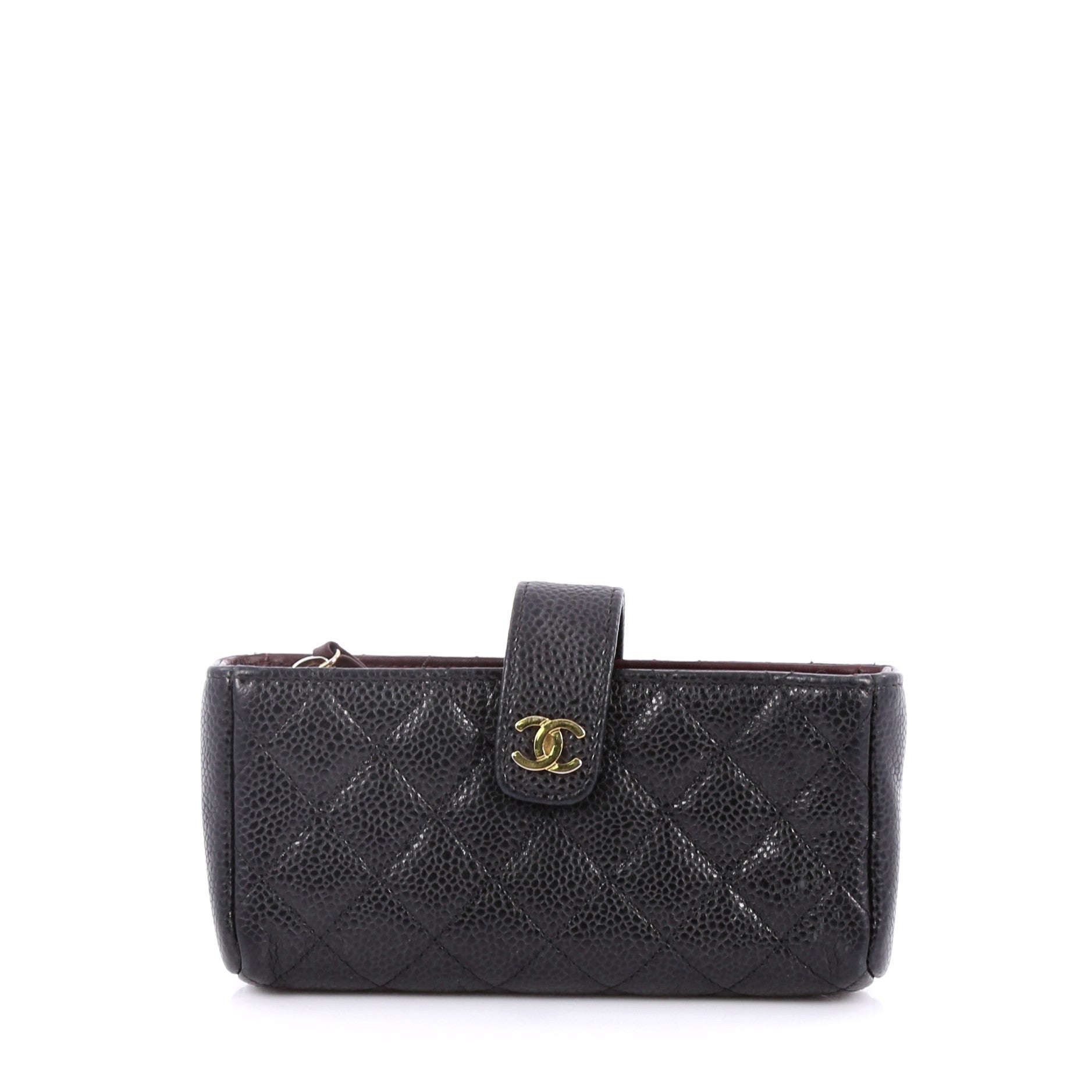 Phone Holder Clutch Quilted Caviar Mini