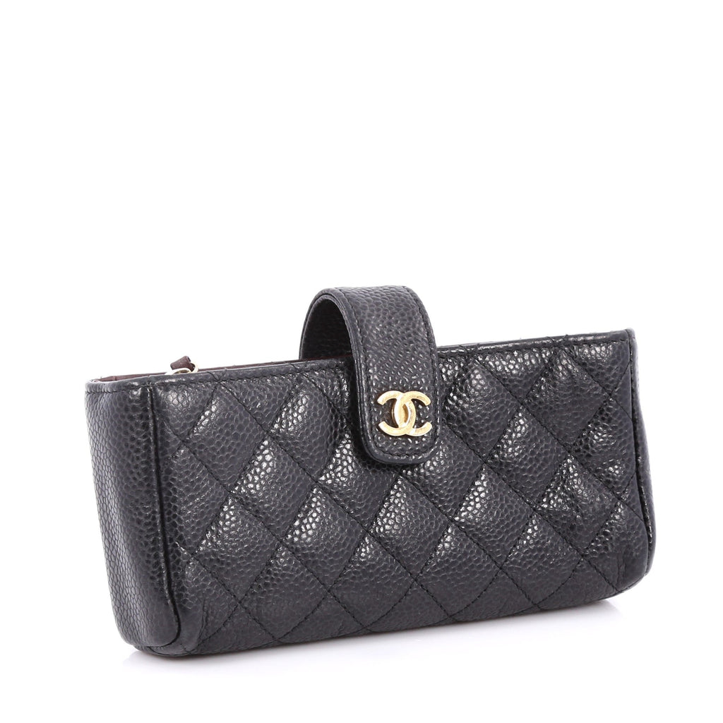 Phone Holder Clutch Quilted Caviar Mini