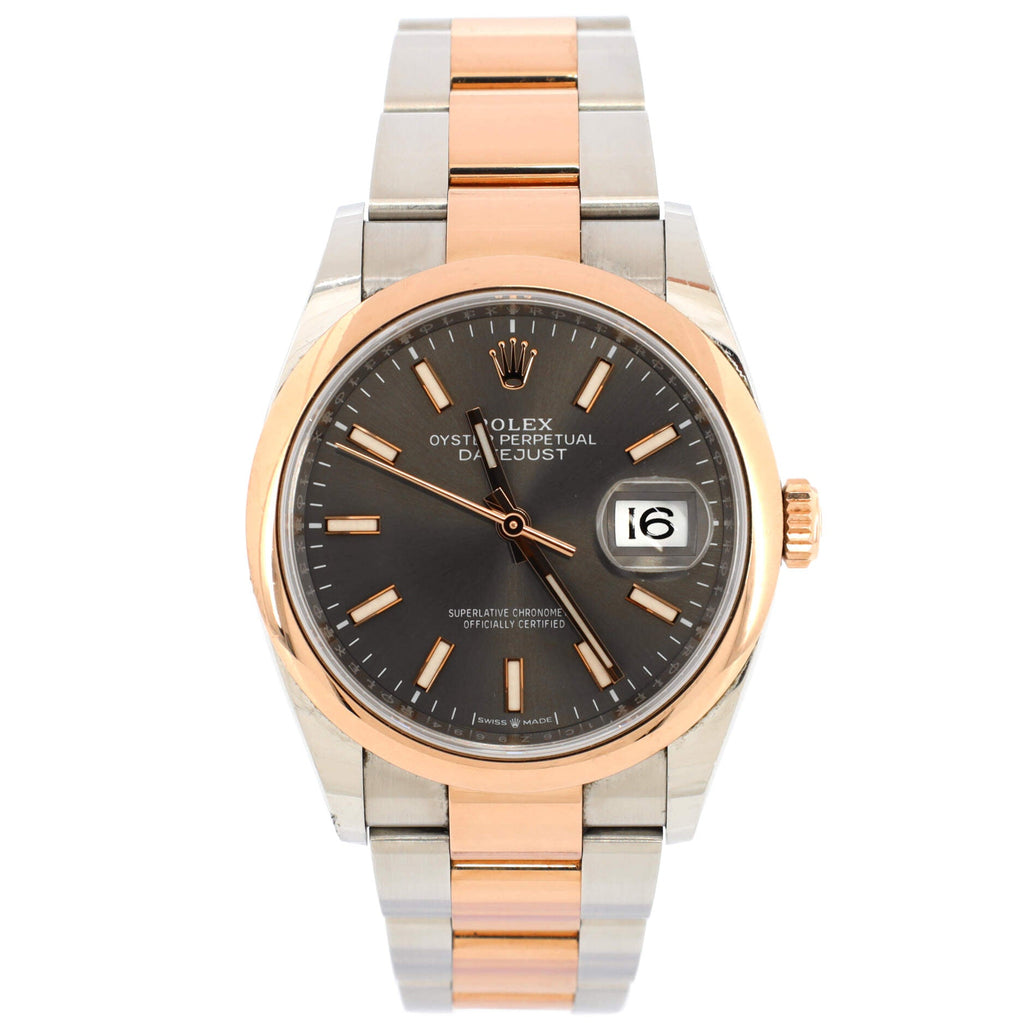 Oyster Perpetual Datejust Slate Automatic Watch Stainless Steel and Rose Gold 36