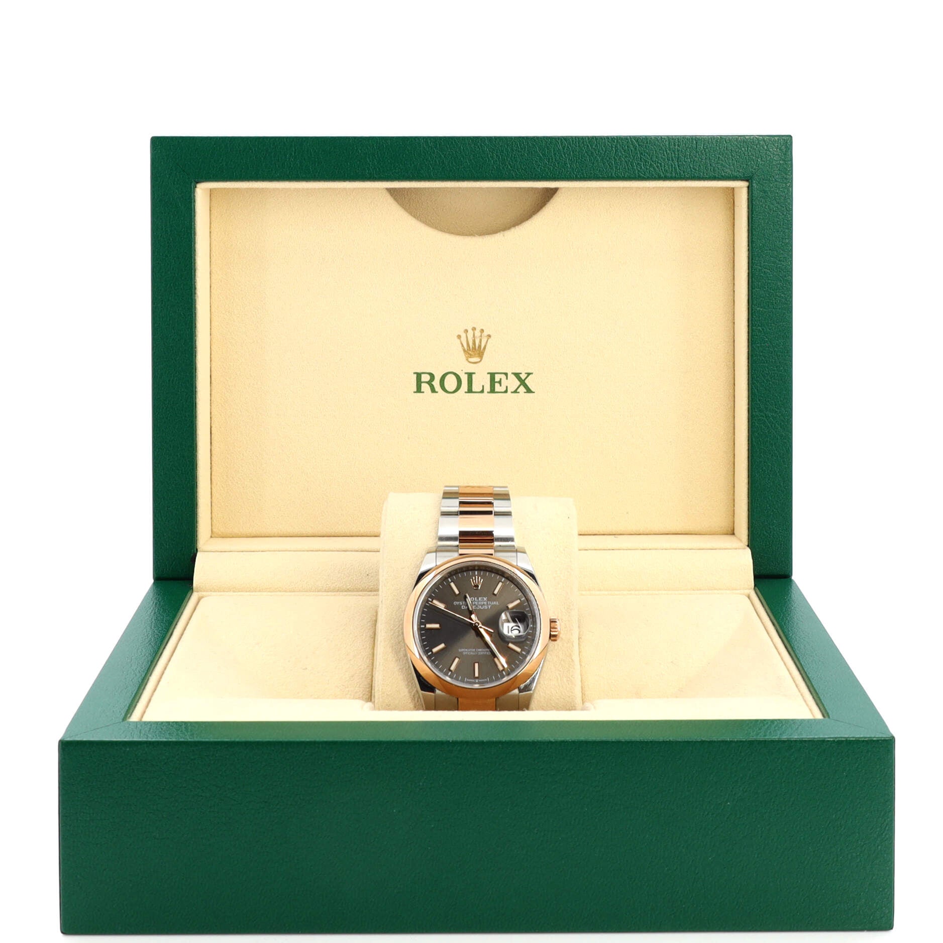 Oyster Perpetual Datejust Slate Automatic Watch Stainless Steel and Rose Gold 36
