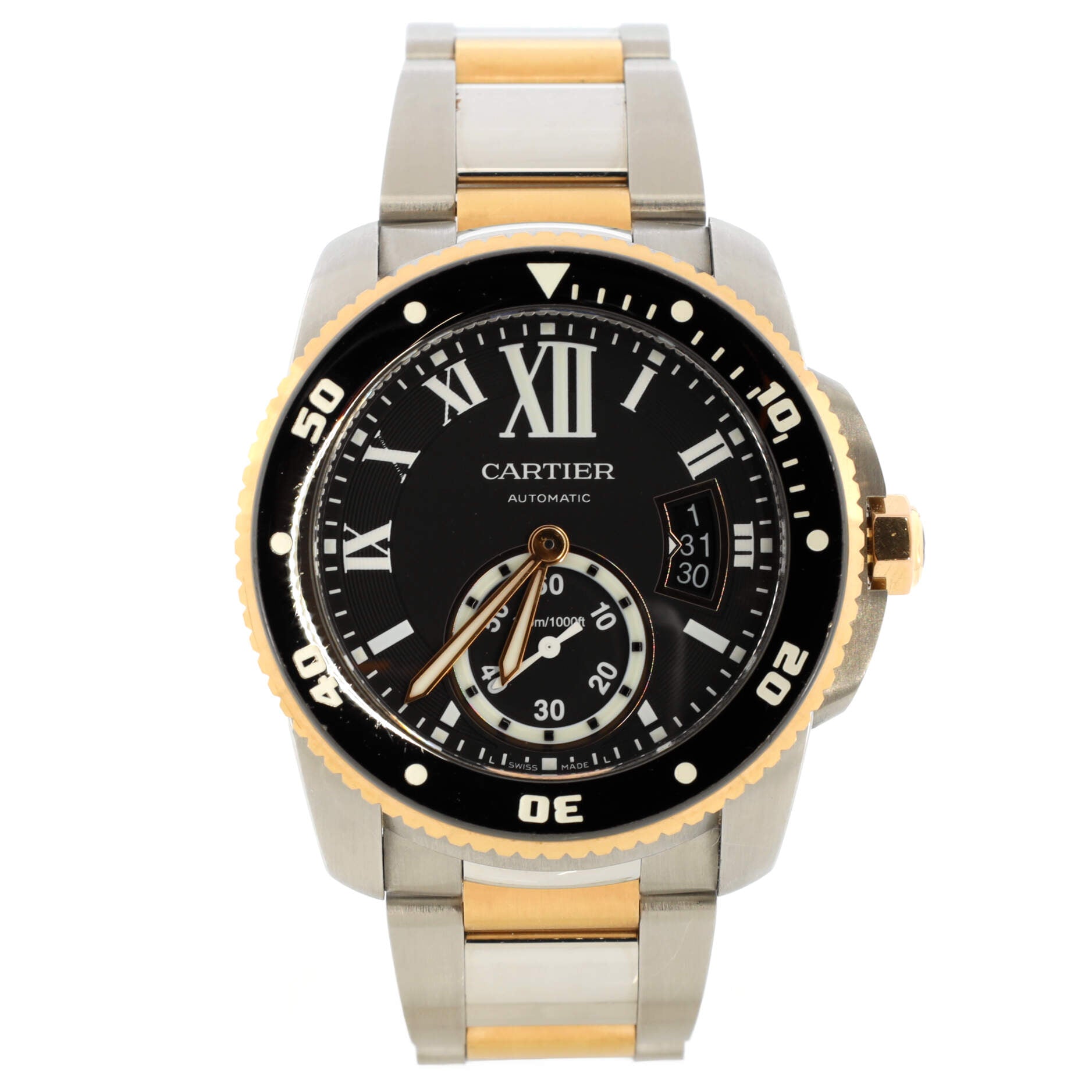 Calibre de Cartier Automatic Watch Stainless Steel and Rose Gold 42