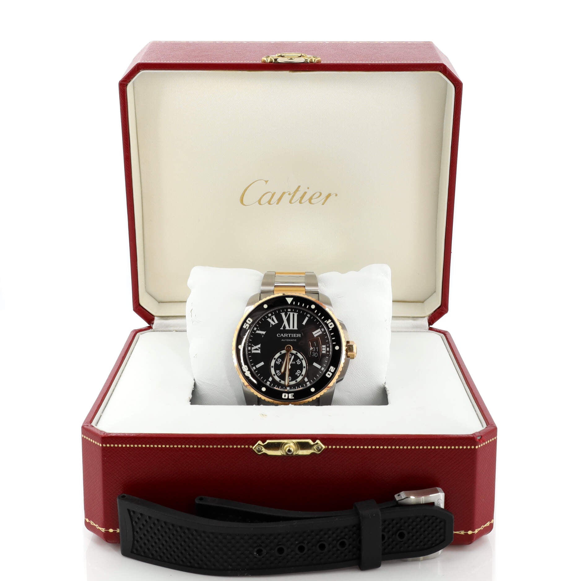 Calibre de Cartier Automatic Watch Stainless Steel and Rose Gold 42