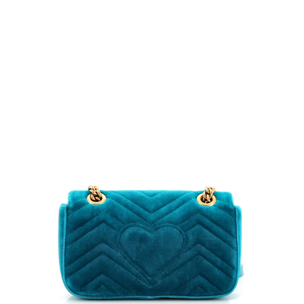 GG Marmont Flap Bag Matelasse Velvet Mini