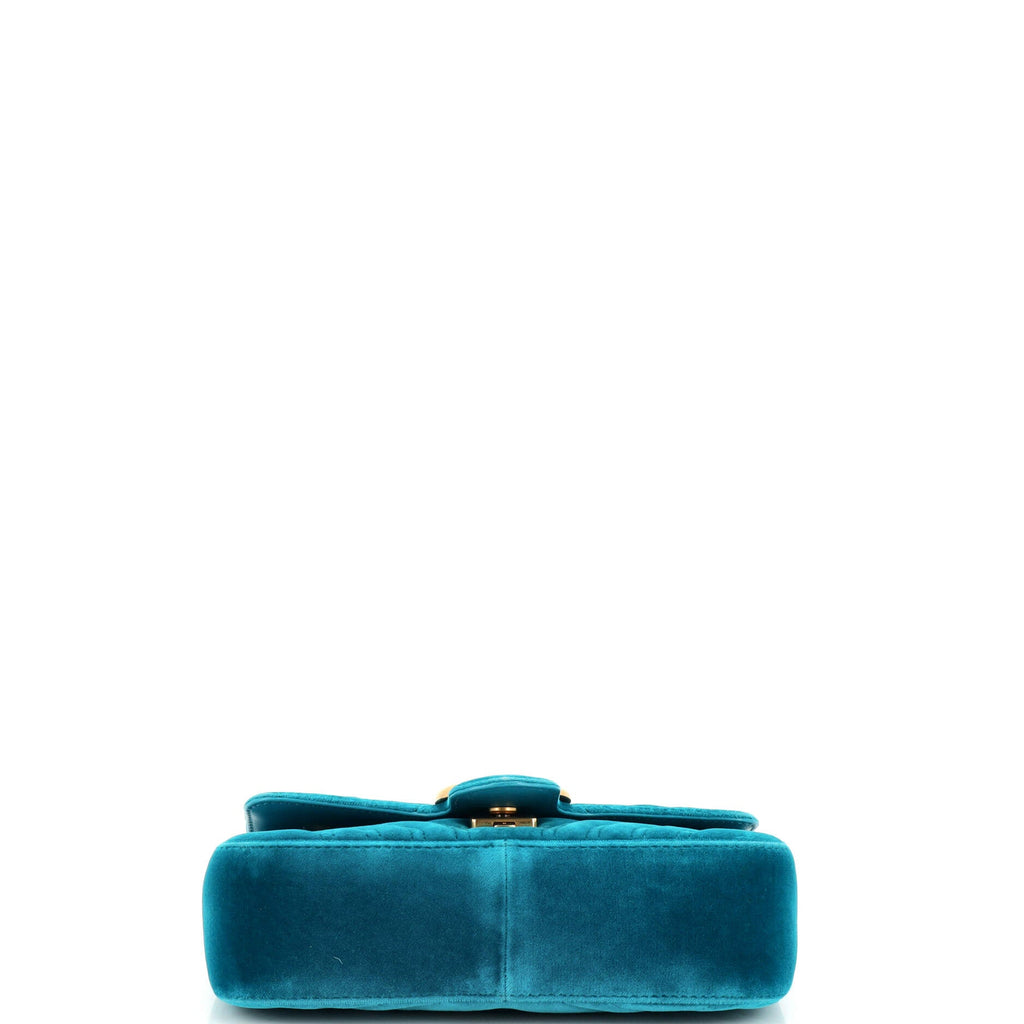 GG Marmont Flap Bag Matelasse Velvet Mini