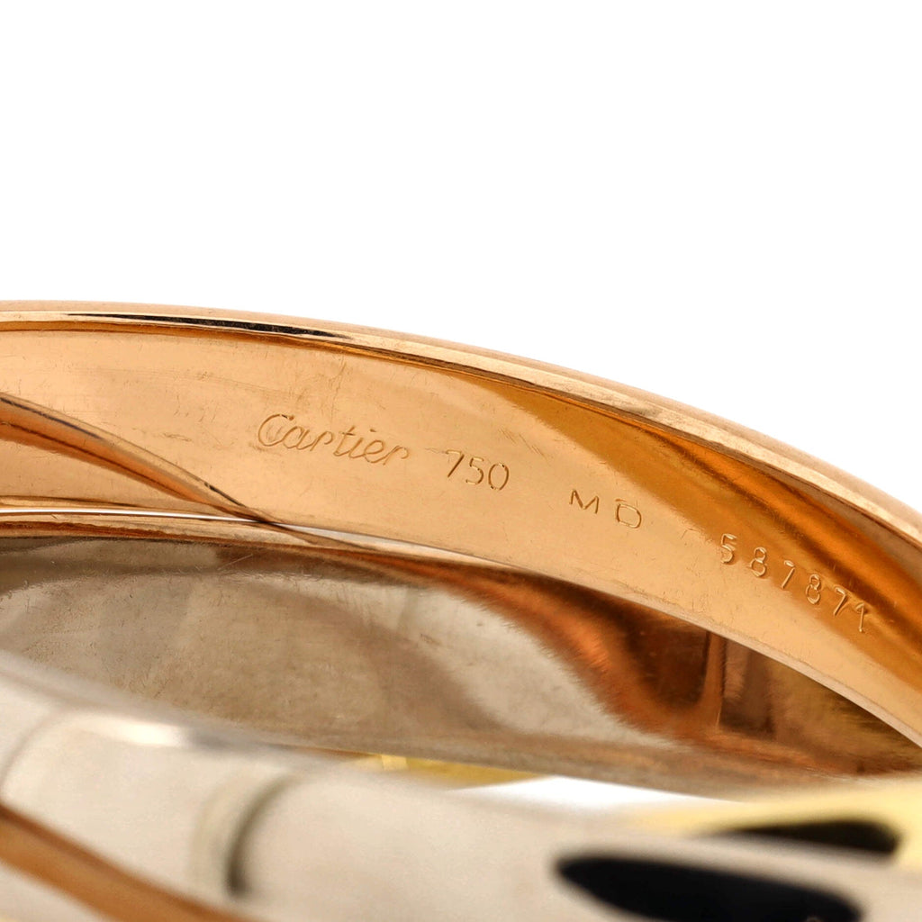 Trinity Bangle Bracelet 18K Tricolor Gold Large