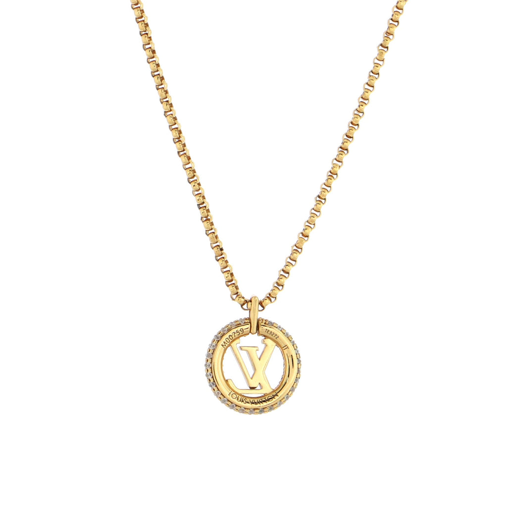 Louise By Night Pendant Necklace Crystal Embellished Metal