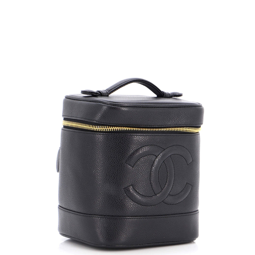 Vintage Timeless Cosmetic Case Caviar Tall