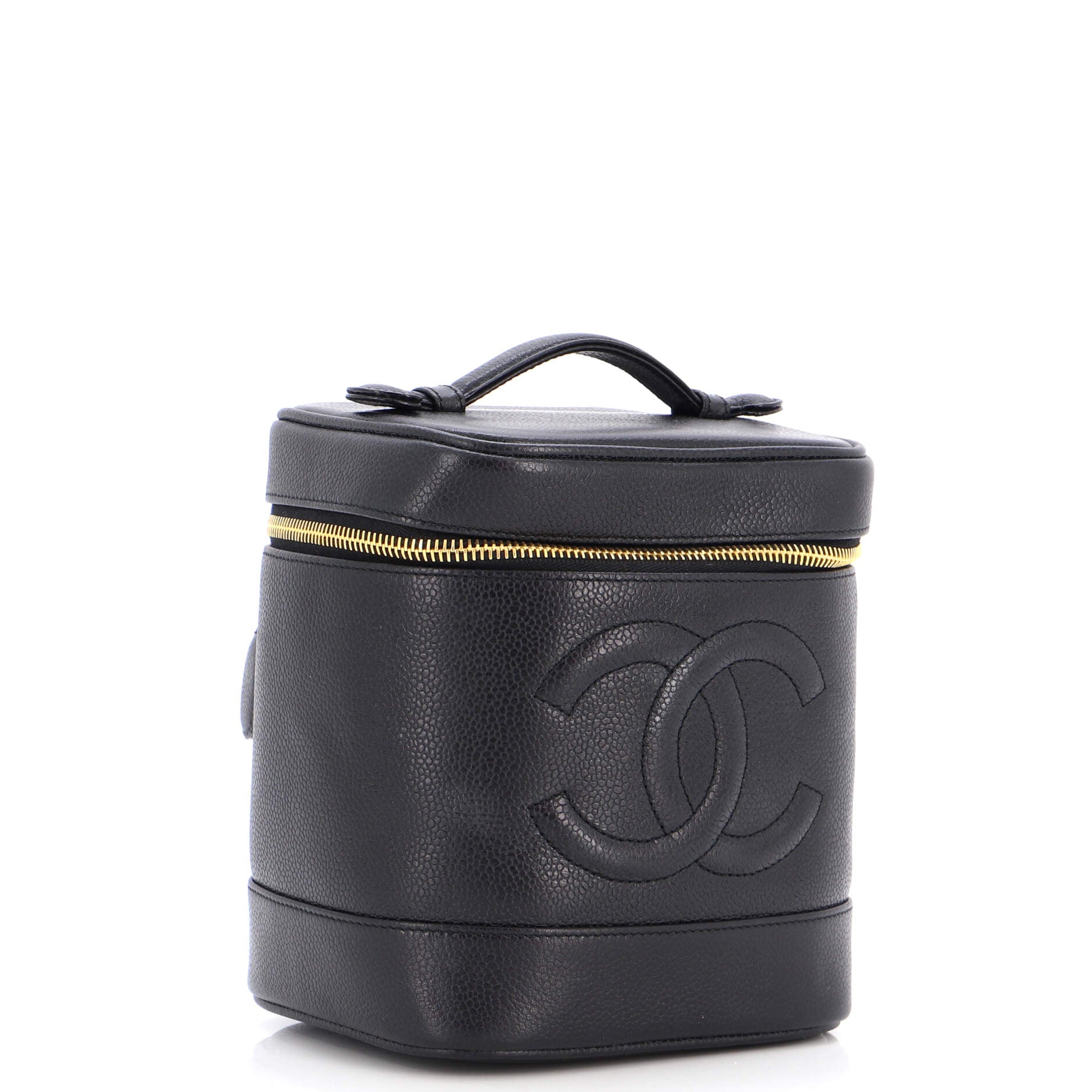 Vintage Timeless Cosmetic Case Caviar Tall