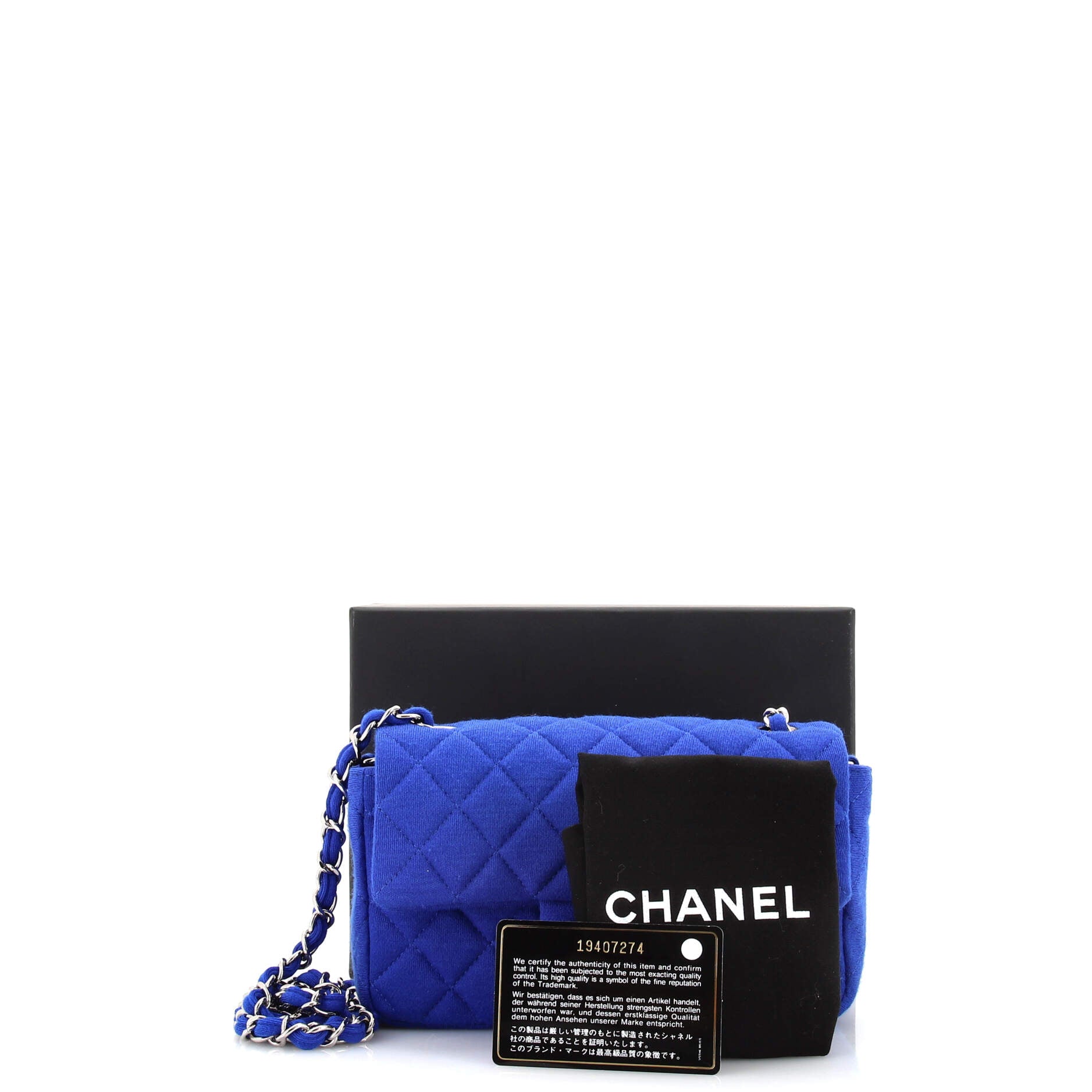 Classic Single Flap Bag Quilted Jersey Mini