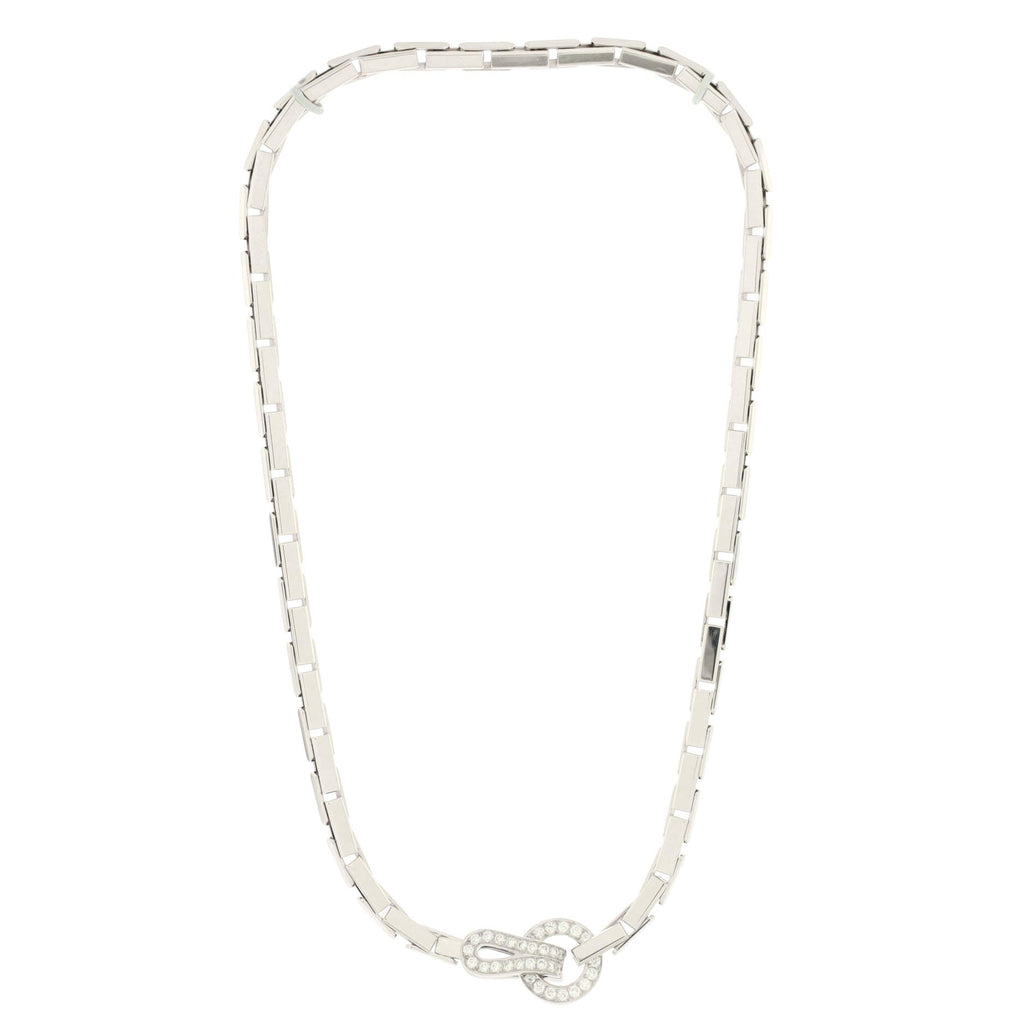 Agrafe Necklace 18K White Gold with Diamonds