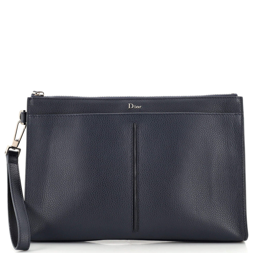 Homme Logo Clutch Leather