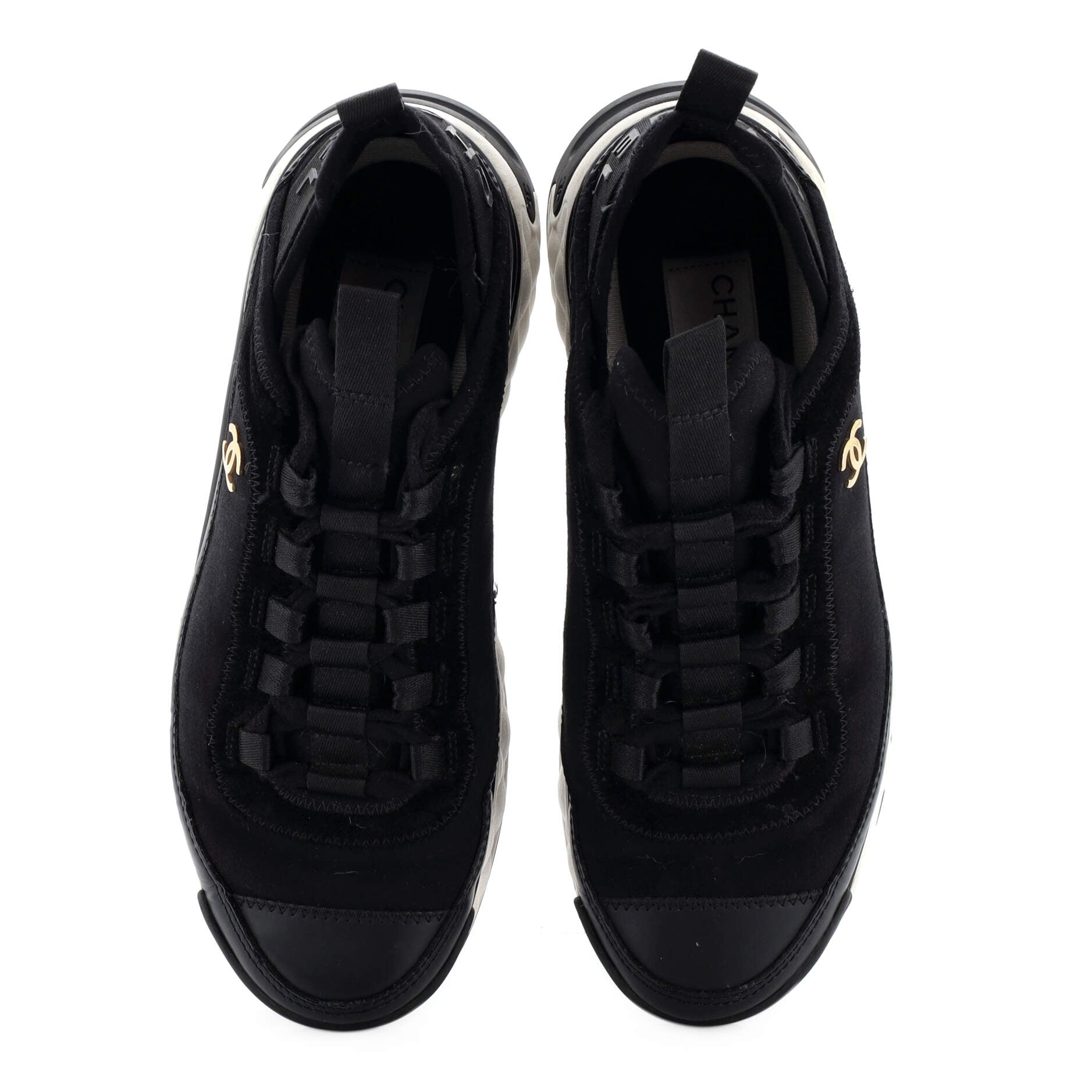 Women's CC Cap Toe Logo Sneakers Suede and Mixed Fibers