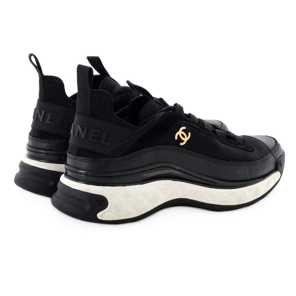Women's CC Cap Toe Logo Sneakers Suede and Mixed Fibers
