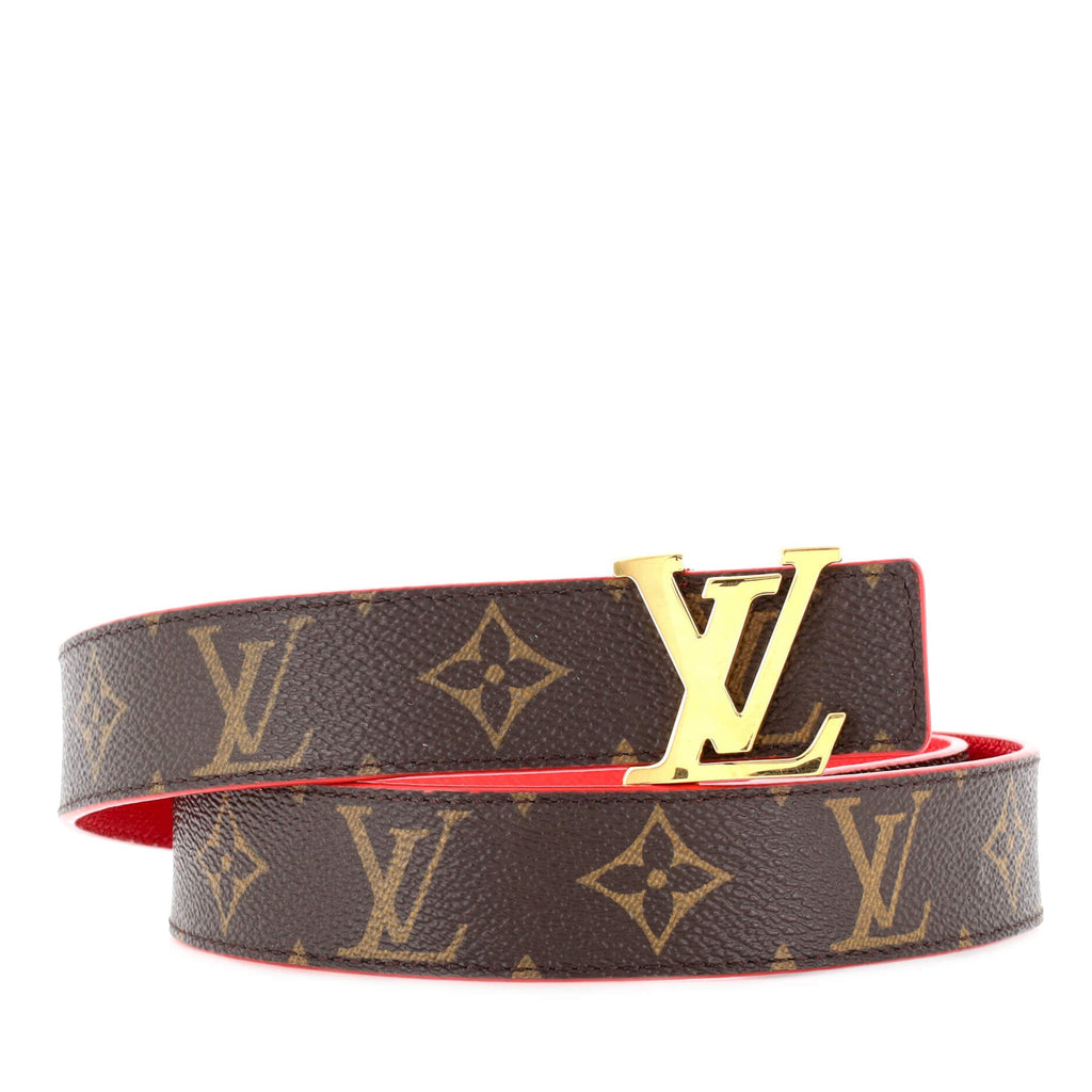 LV Initiales Reversible Belt Monogram Canvas and Leather Medium 80