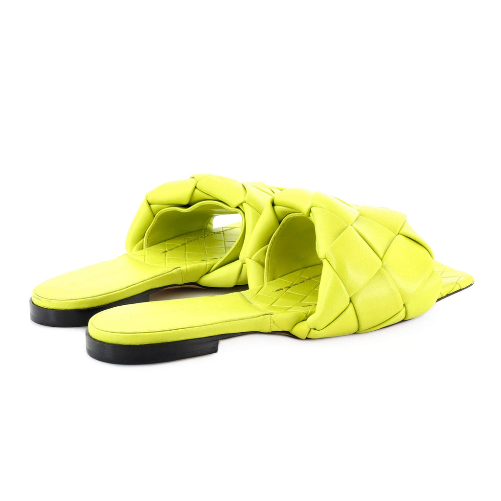 Women's Lido Flat Sandals Maxi Intrecciato Leather
