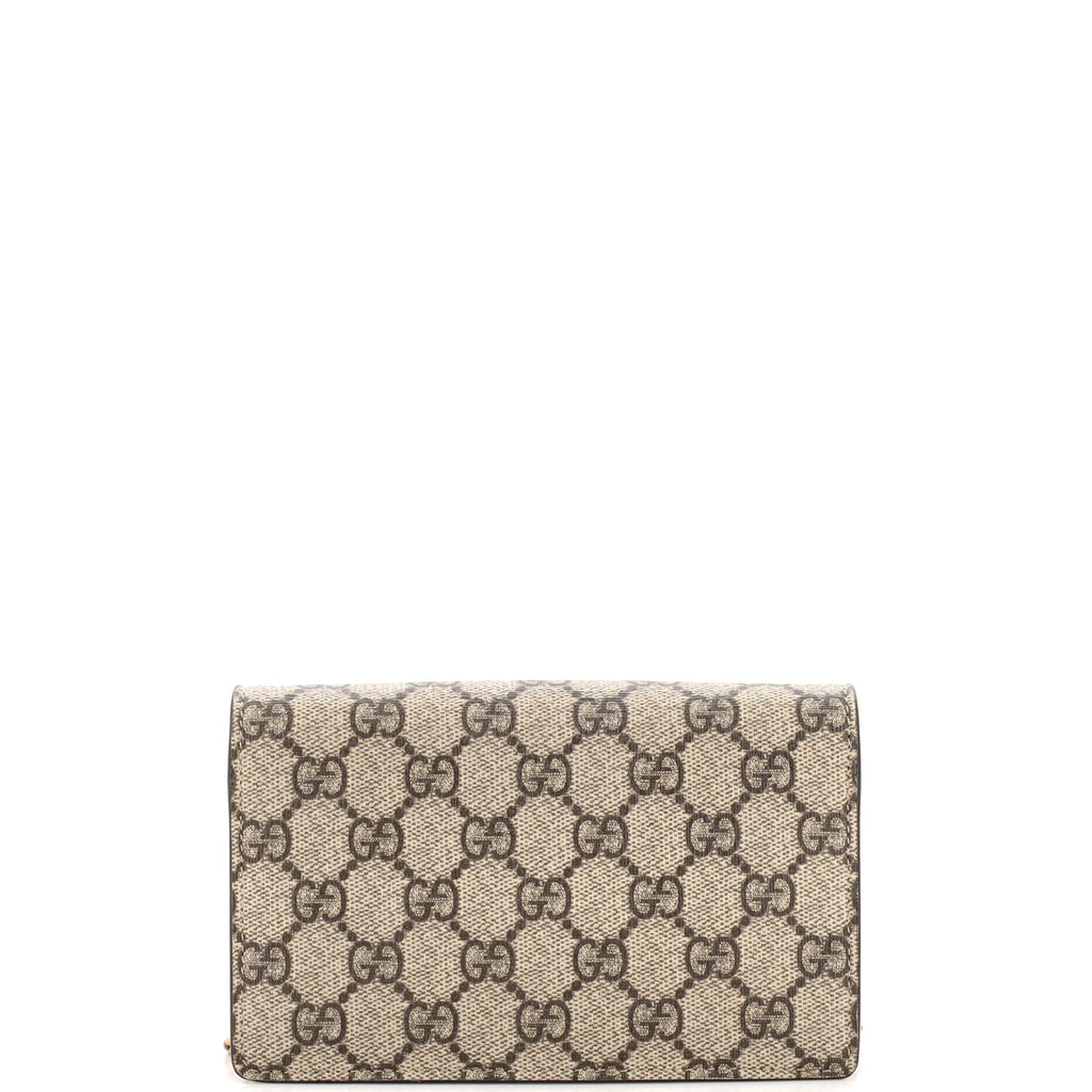 Cherries Wallet on Chain GG Coated Canvas Mini