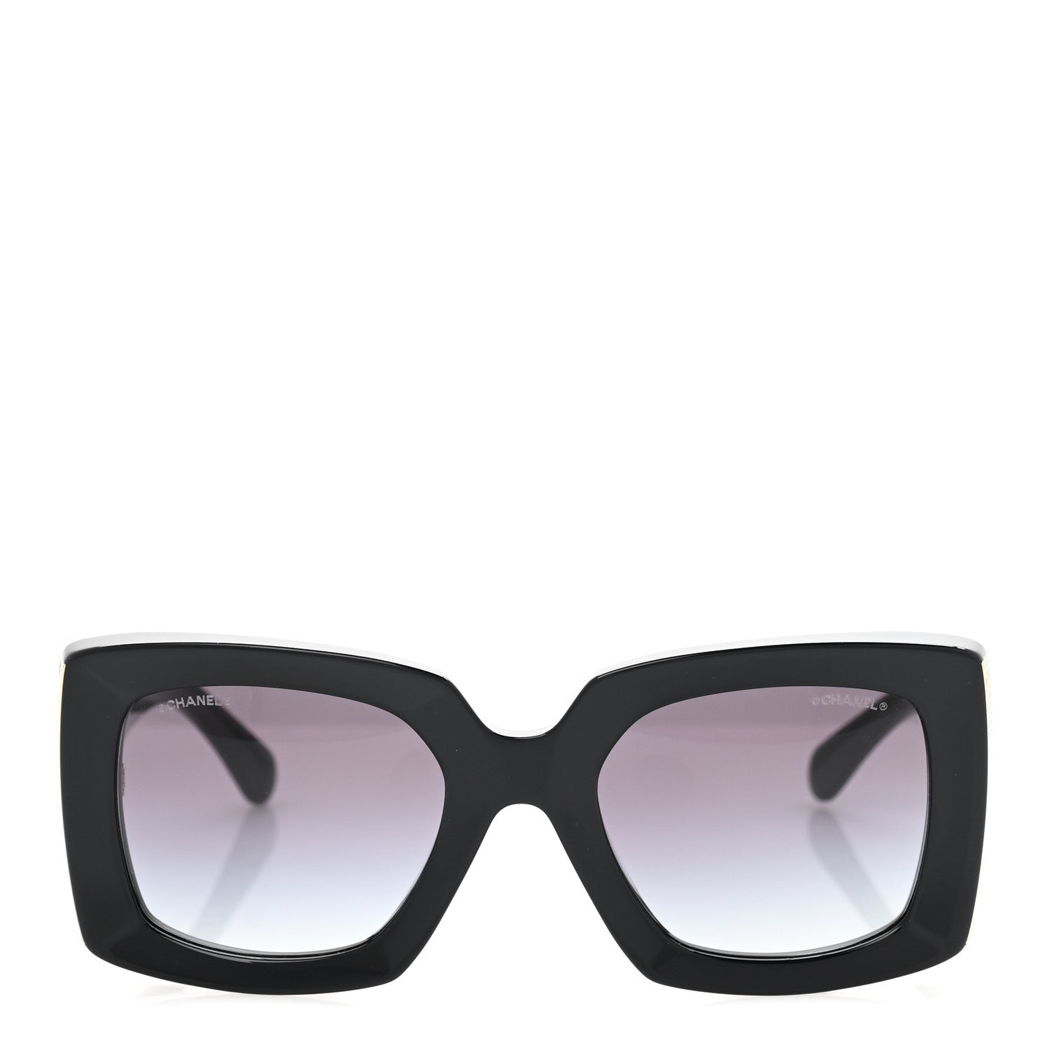 Acetate Rectangle Sunglasses 5435-A Black